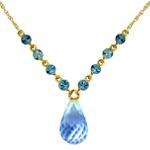 Blue Topaz Briolette with Topaz Accents in 14K Rose Gold 11.3ctw、mySite、g9winljtr