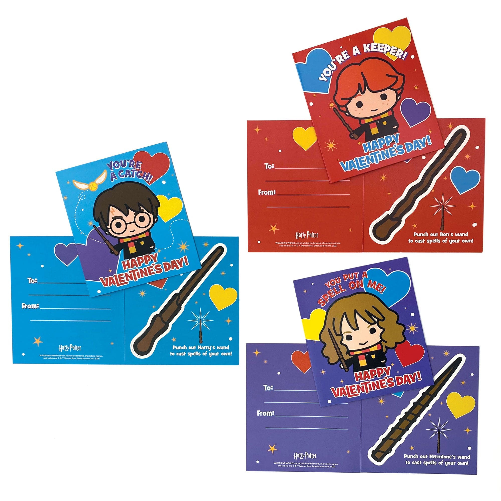  Valentine Cards Set - Harry Potter Wands、mySite、ghnorth