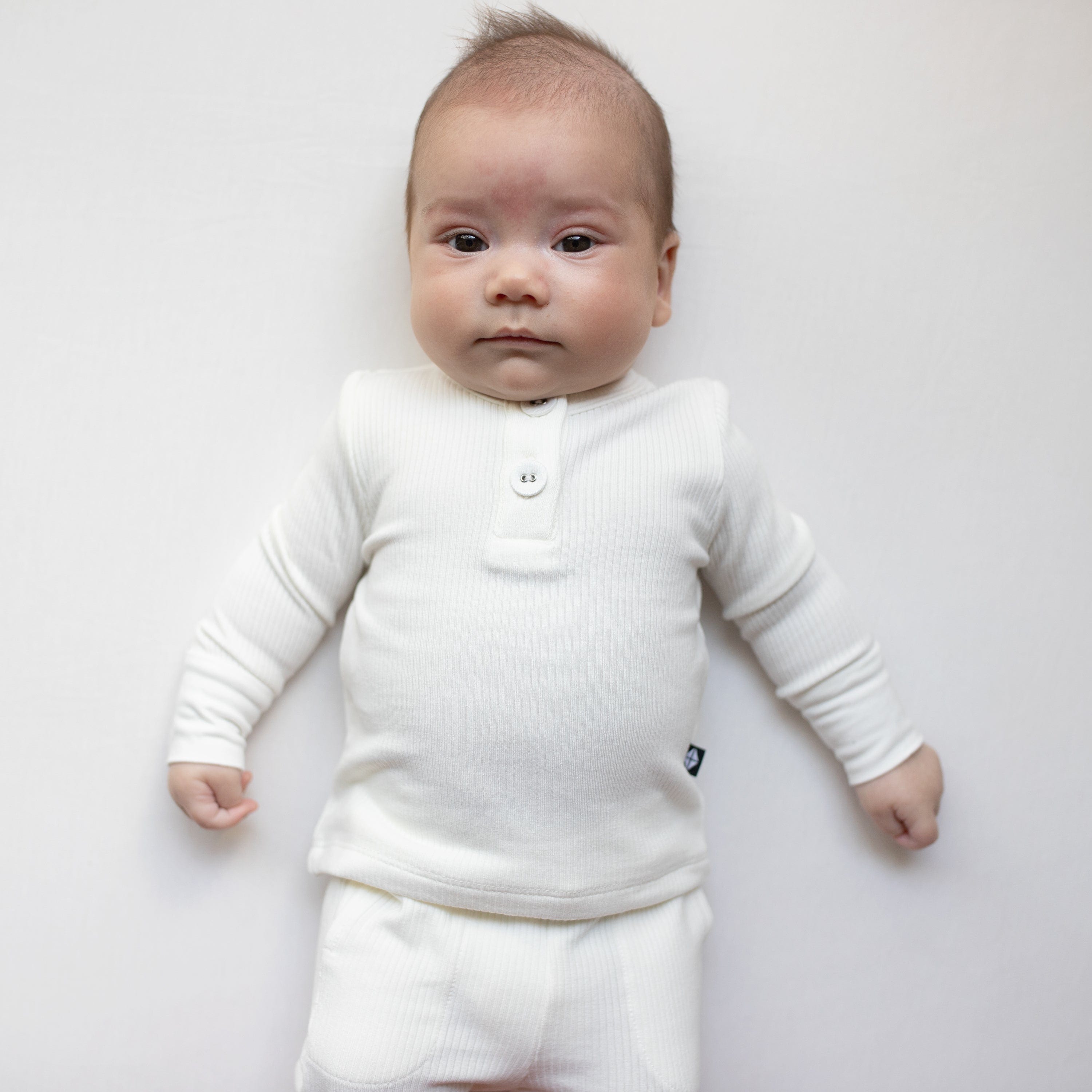  Ribbed Infant Henley Set in Cloud、mySite、layawaytickets