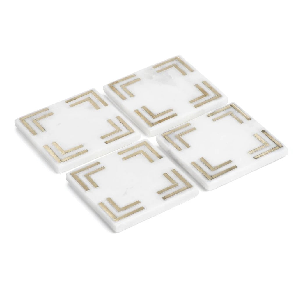  Marmo Marble Square 4 Coasters - Set of 4、mySite、elrpsem3k