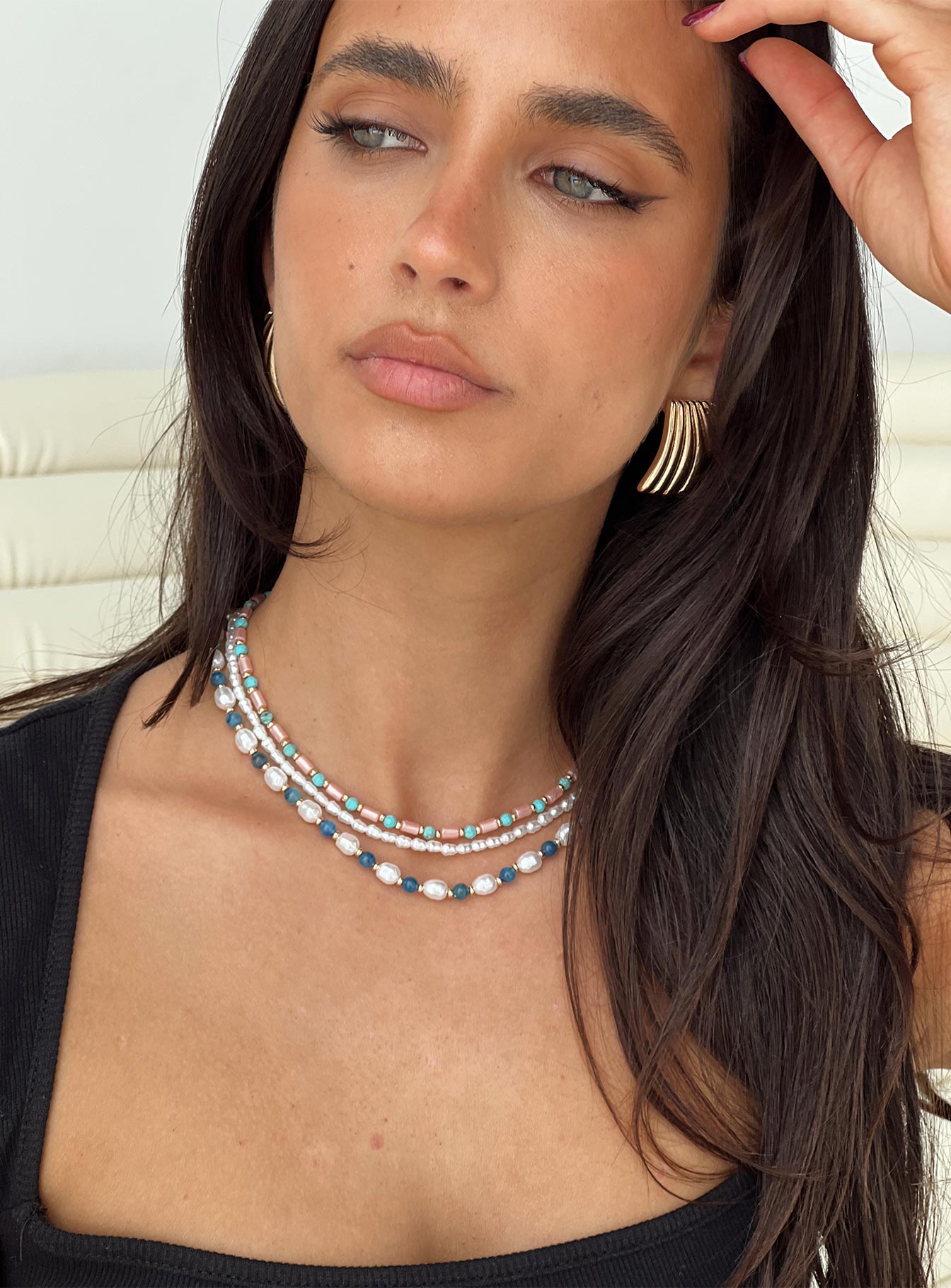 Dawsorn Beaded Necklace Pack Gold / Multi、mySite、solidvoid