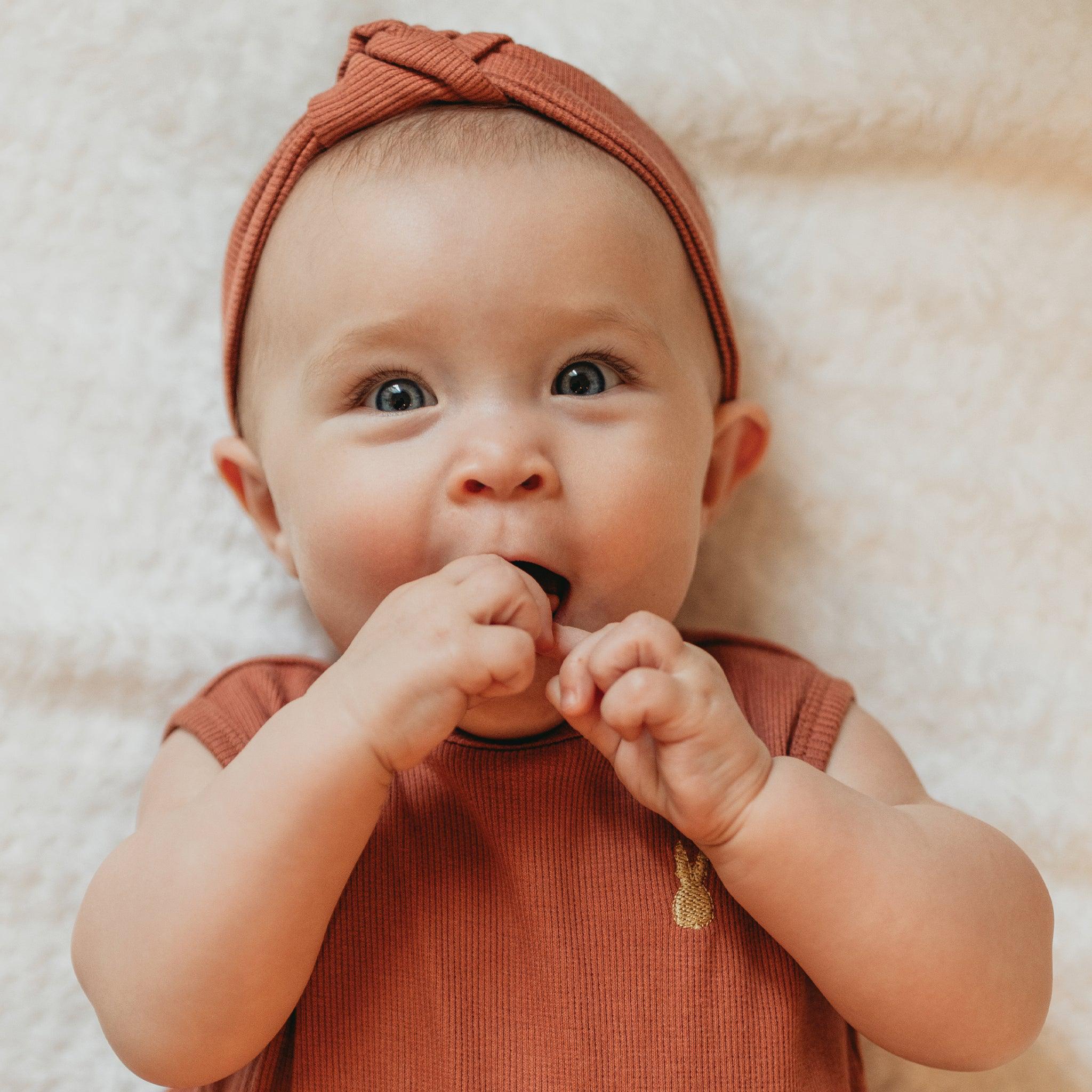 RETIRED - Organic Twist Baby Headband - Paprika、mySite、g9winljtr