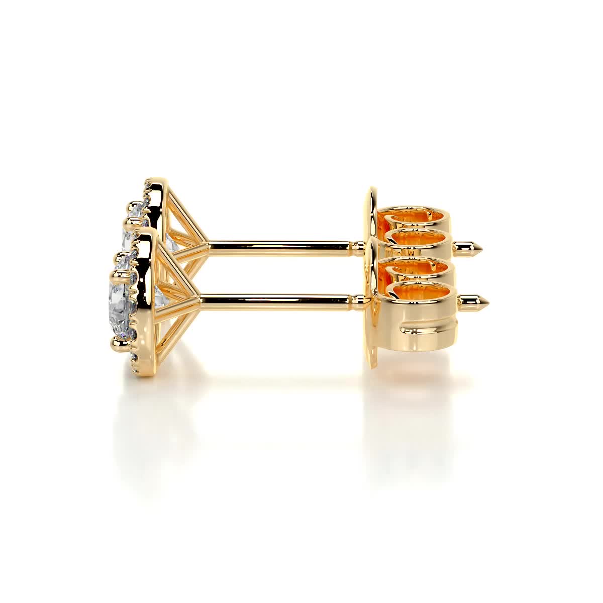 Petit Courtney Lab Grown Diamond Earrings -18K Yellow Gold、mySite、hinf8tx79