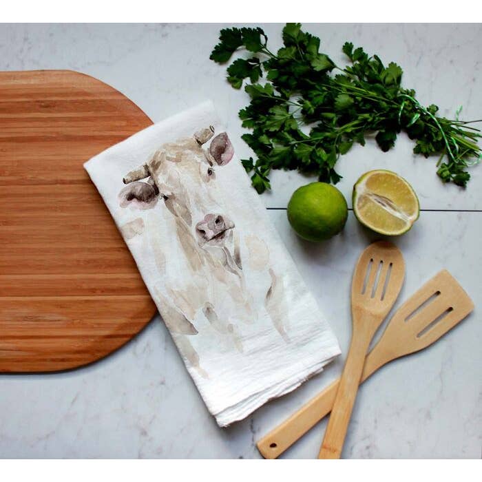 Closeout Farm Animal Watercolor Flour Sack Tea Towels-Rabbits, cows, horse, chicken、mySite、g9winljtr