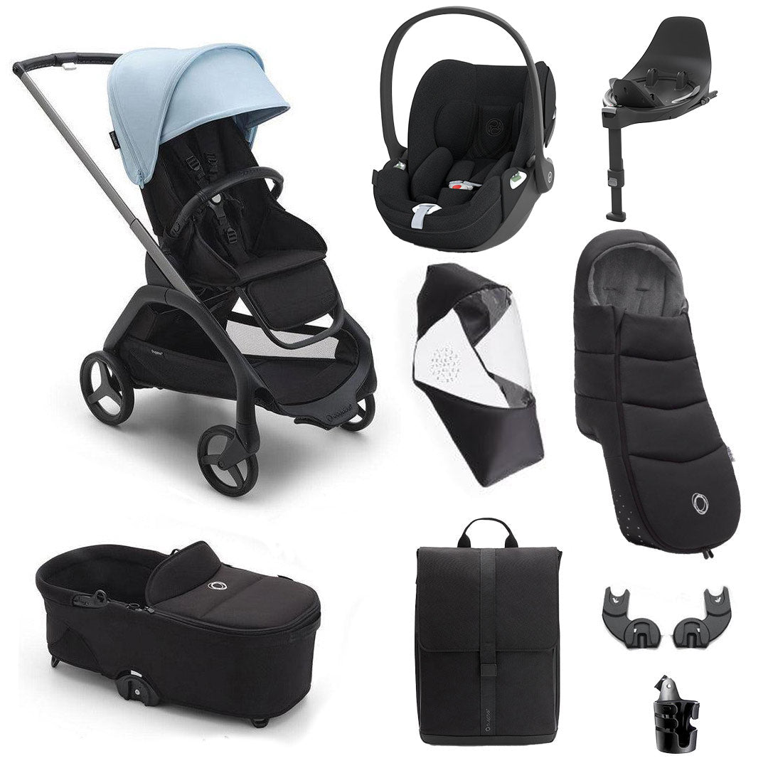  Bugaboo Dragonfly Ultimate + Cloud T Travel System、mySite、merchandisen