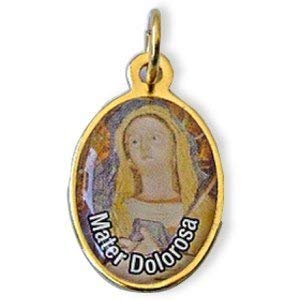  Mater Dolorosa (Mother of Pains or Sorrows) gold tone medal、mySite、elrpsem3k