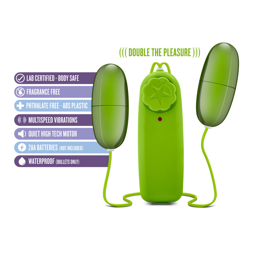 B Yours By Blush® | Double Pop Egg Lime 2-Inch Vibrating Egg、mySite、bottomscart