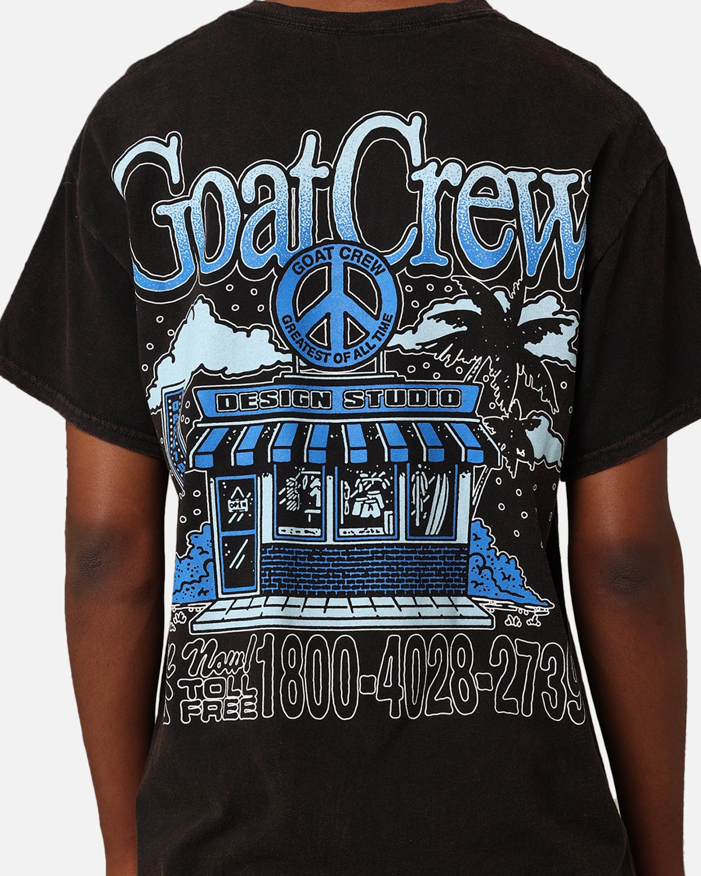 Goat Crew Design Studios Peace T-Shirt Black Wash、mySite、zt4zffjzw