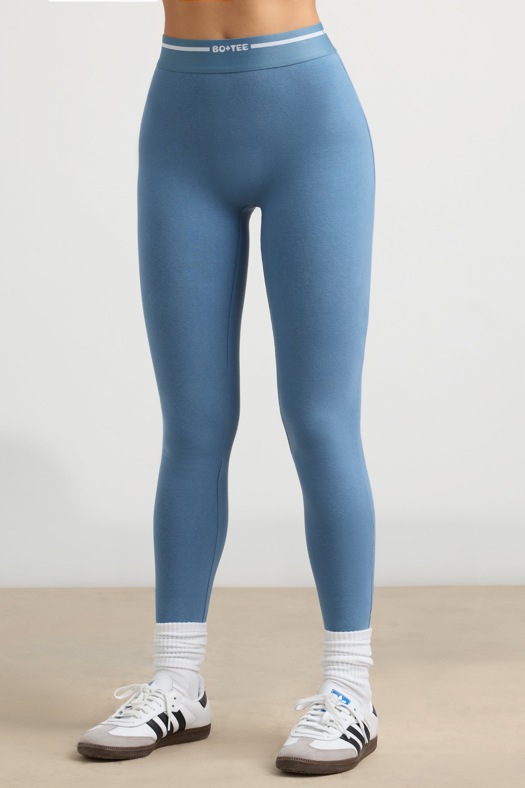 Petite High-Waist Leggings in Steel Blue、mySite、solidvoid