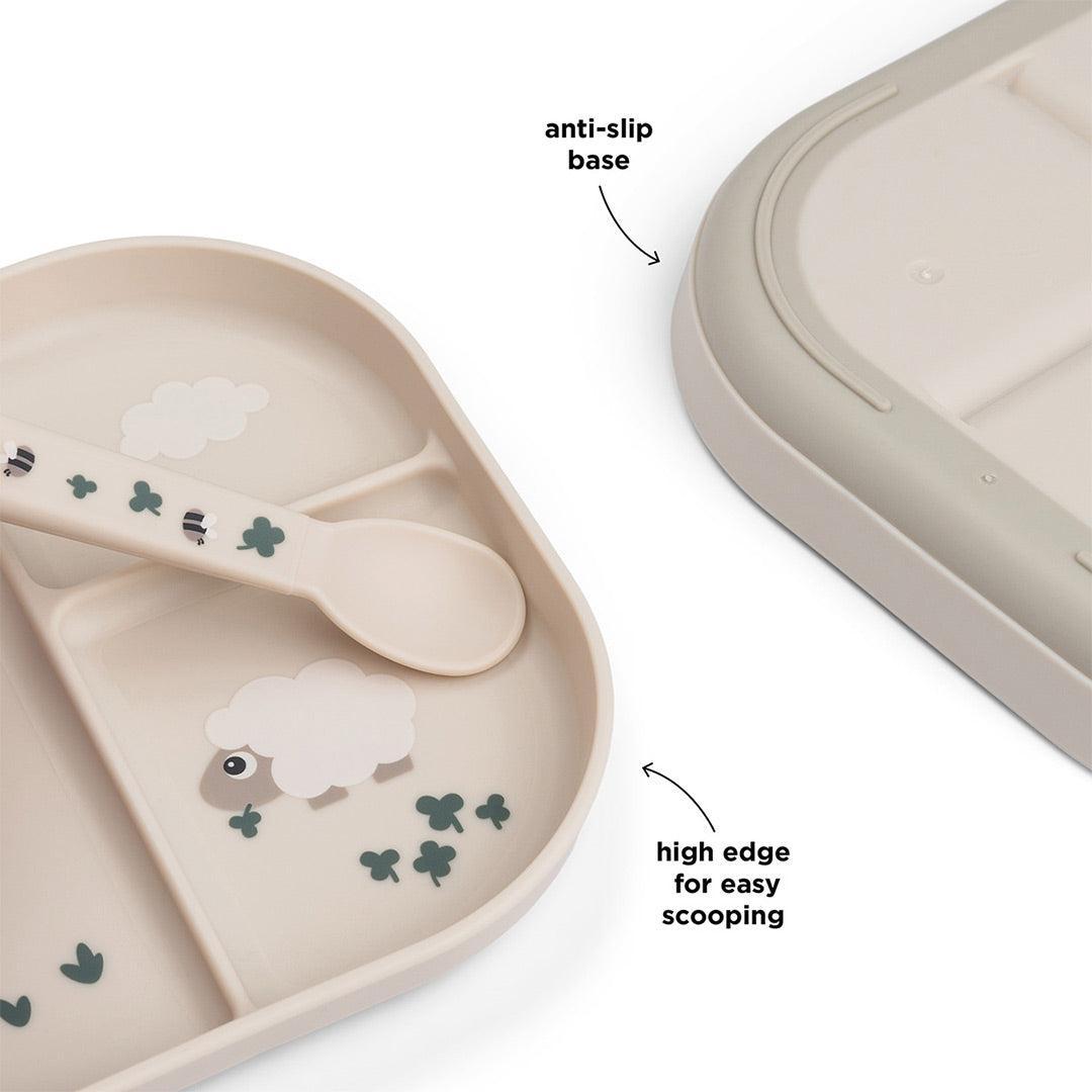  Done By Deer Foodie Compartment Plate - Tiny Farm Sand、mySite、merchandisen