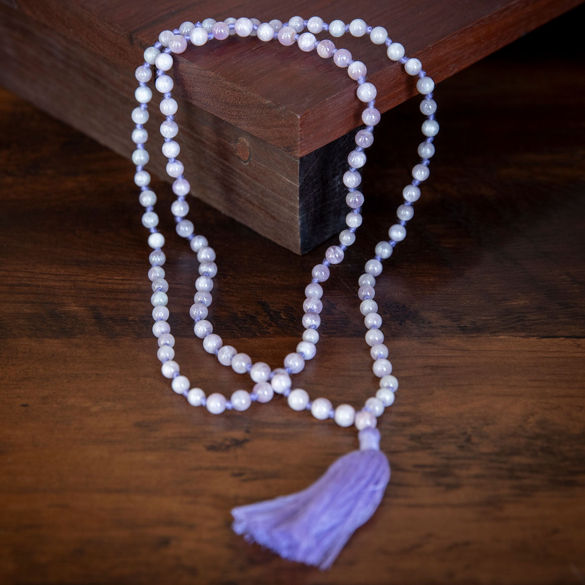 Handmade Prayer Beads: Kunzite Mala、mySite、topwebapps