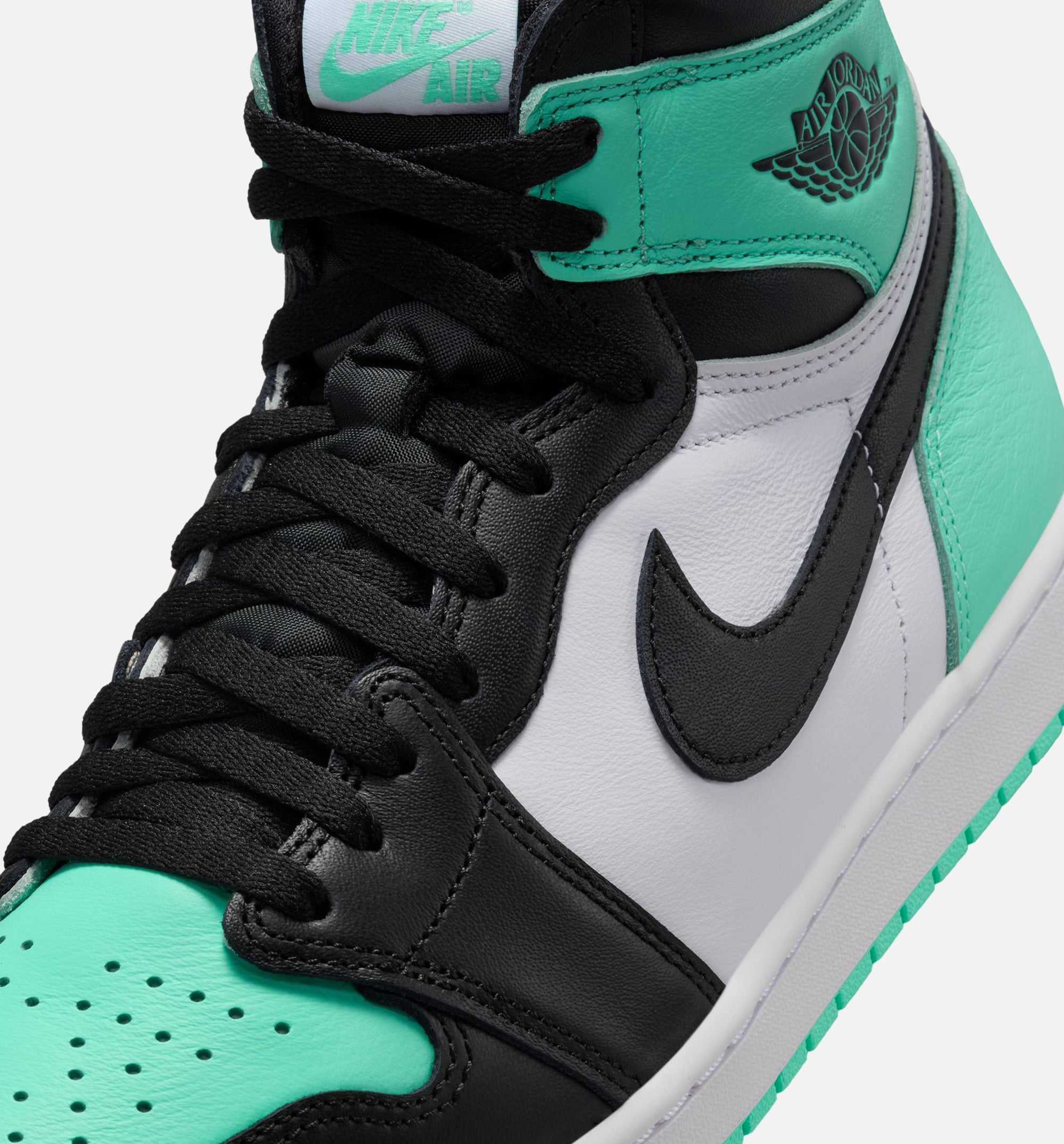 Air Jordan 1 Retro High OG Mens Lifestyle Shoe - White/Black/Green Glow、mySite、dreamappss