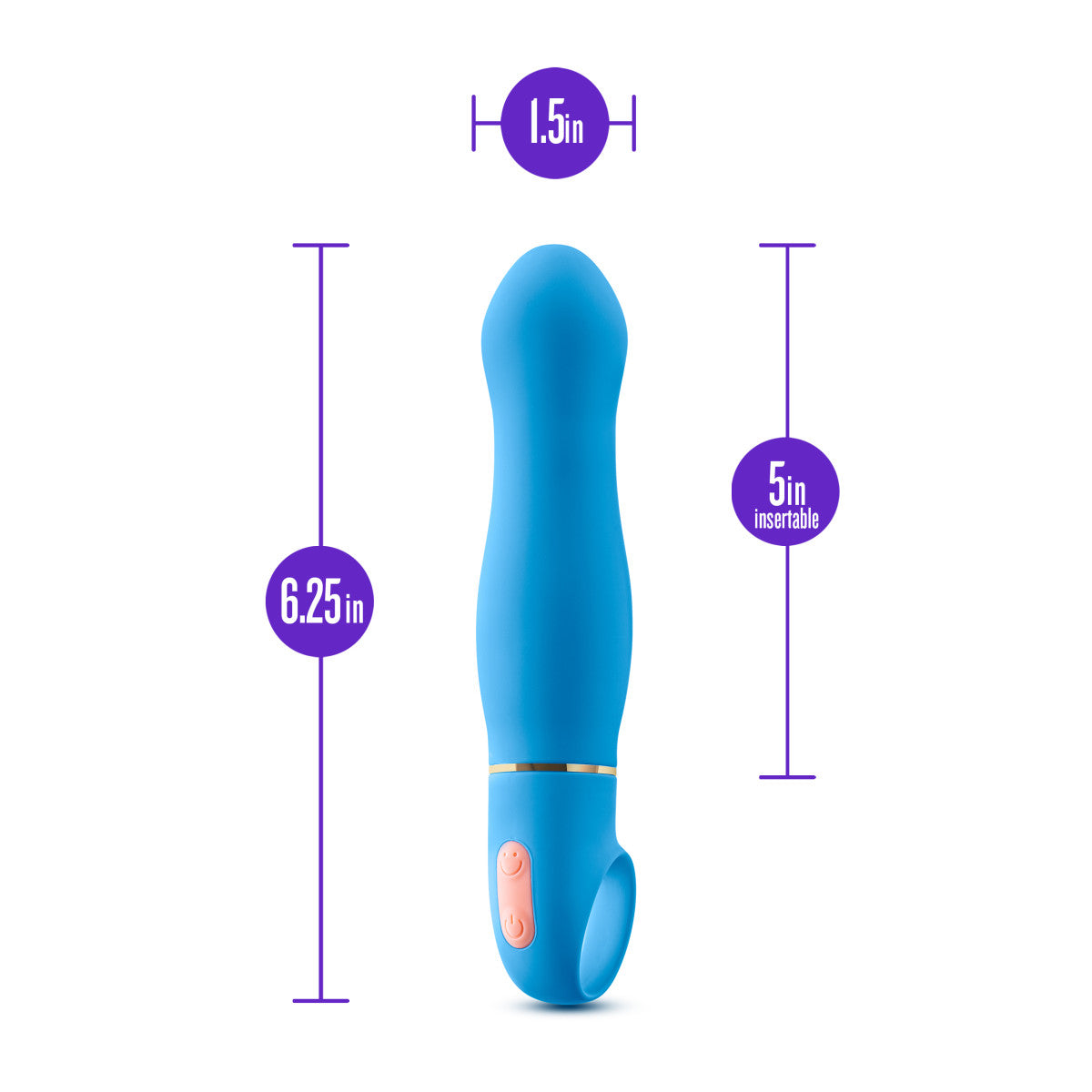 Aria By Blush® | Exciting AF: Enhanced G-Spot Stimulation Blue Silicone Vibrator with Powerful RumboTech™ Technology、mySite、bottomscart