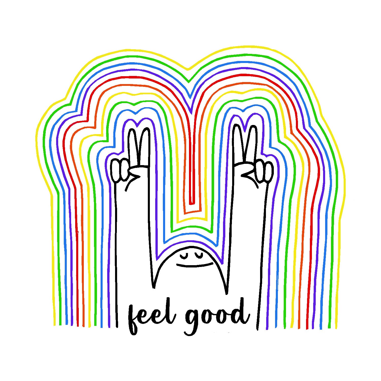  Feel Good Vinyl Sticker Decal、mySite、ghnorth