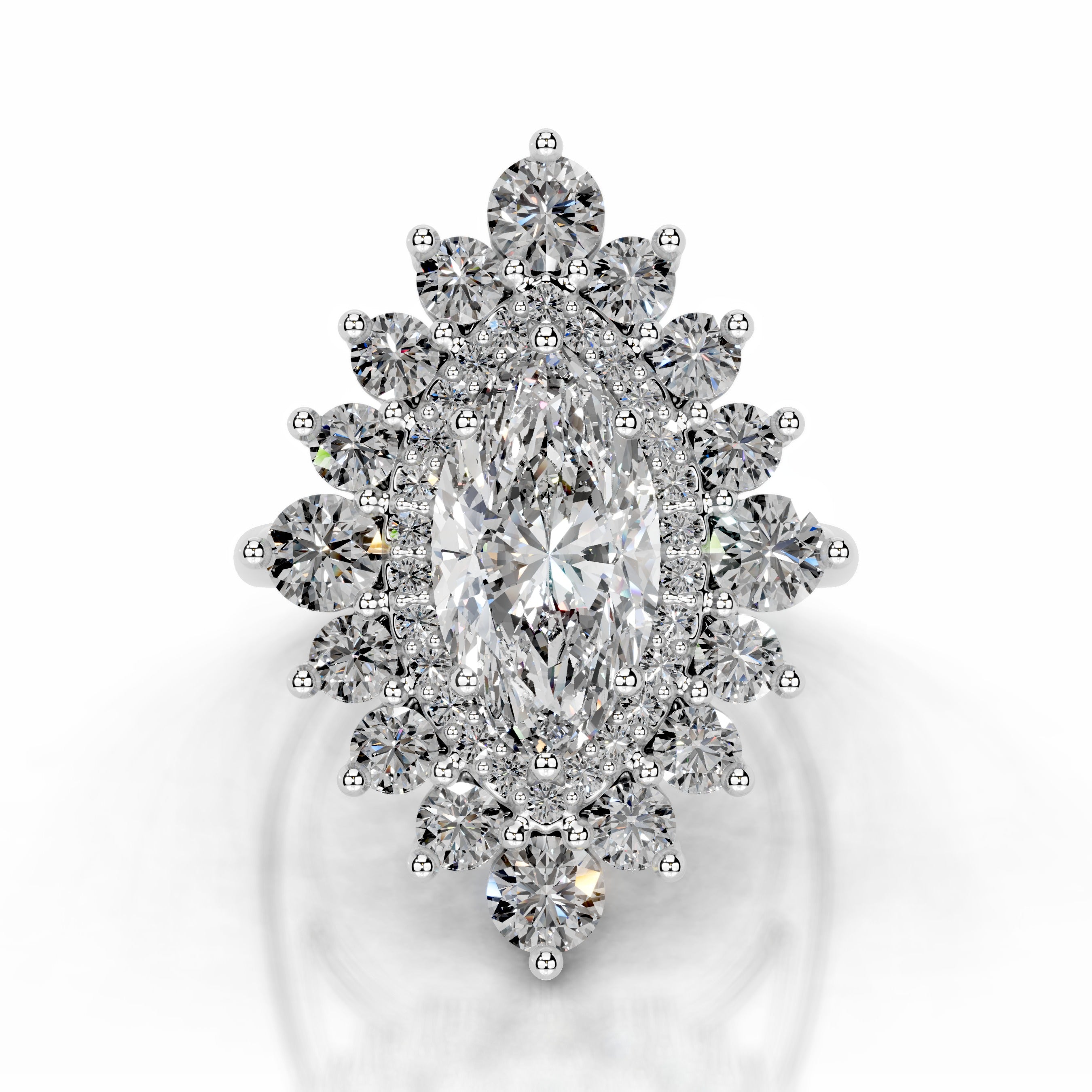 Bruna Lab Grown Diamond Ring - 14K White Gold、mySite、hinf8tx79