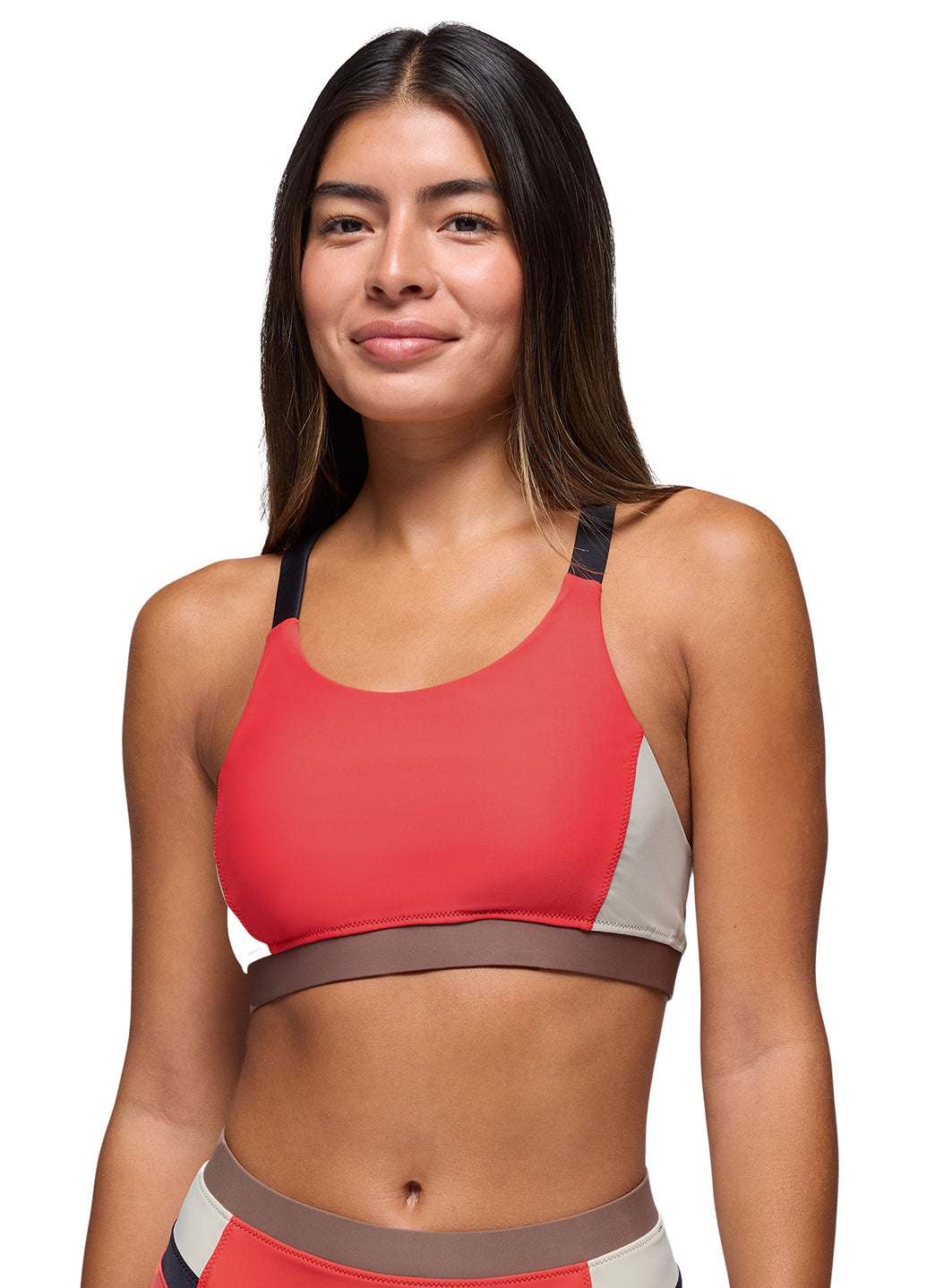 prAna Women's Color Block Baja Bound Sport Bikini Top、mySite、noshort