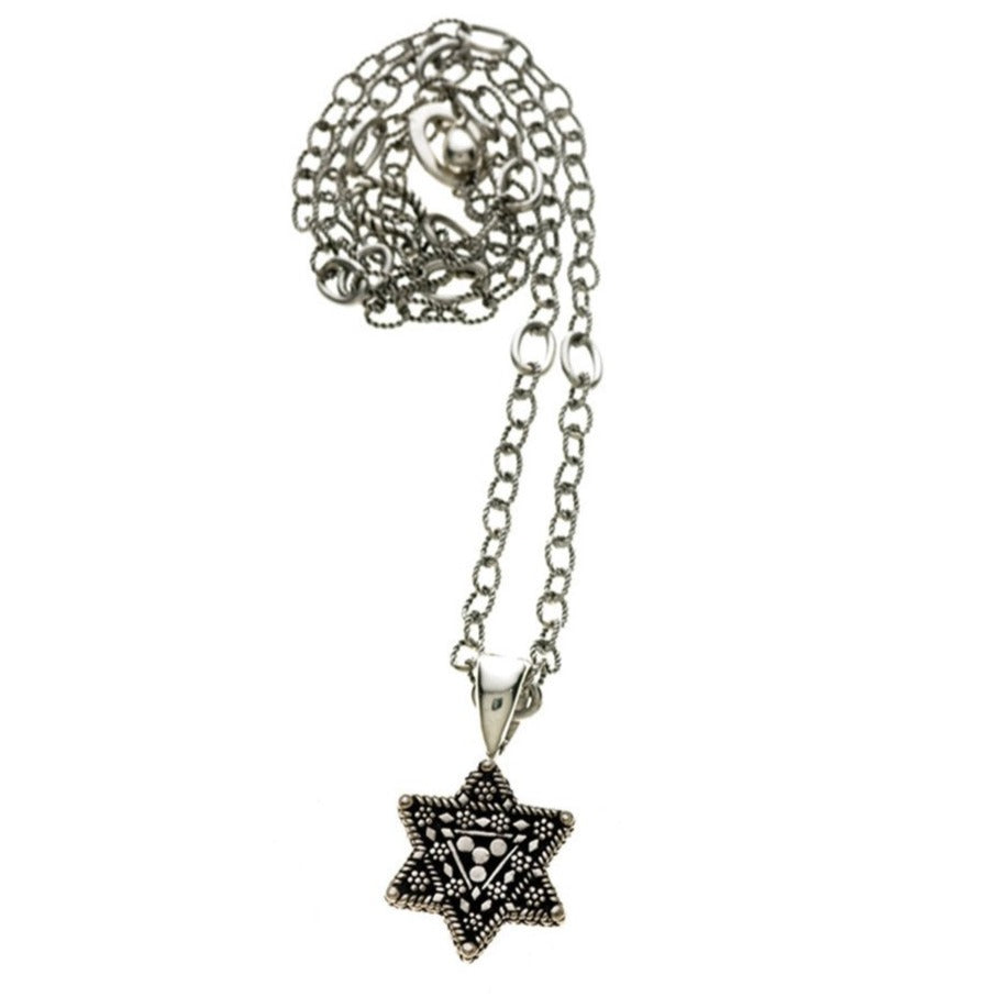 Torah Finial Star Necklace - Sterling Silver, Bronze、mySite、topwebapps