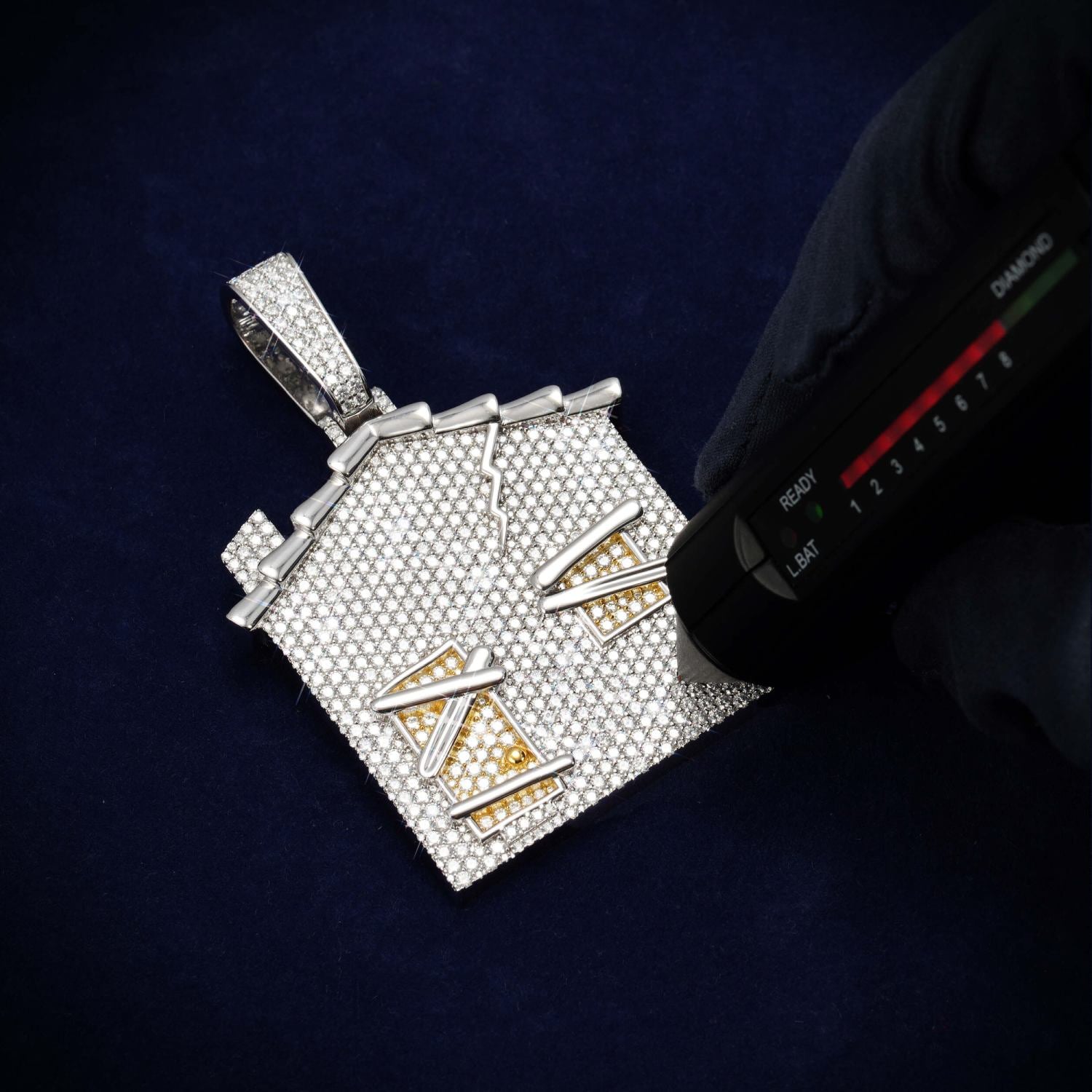 BROKEN HOME Custom Moissanite Logo Pendant 14K Gold、mySite、hinf8tx79