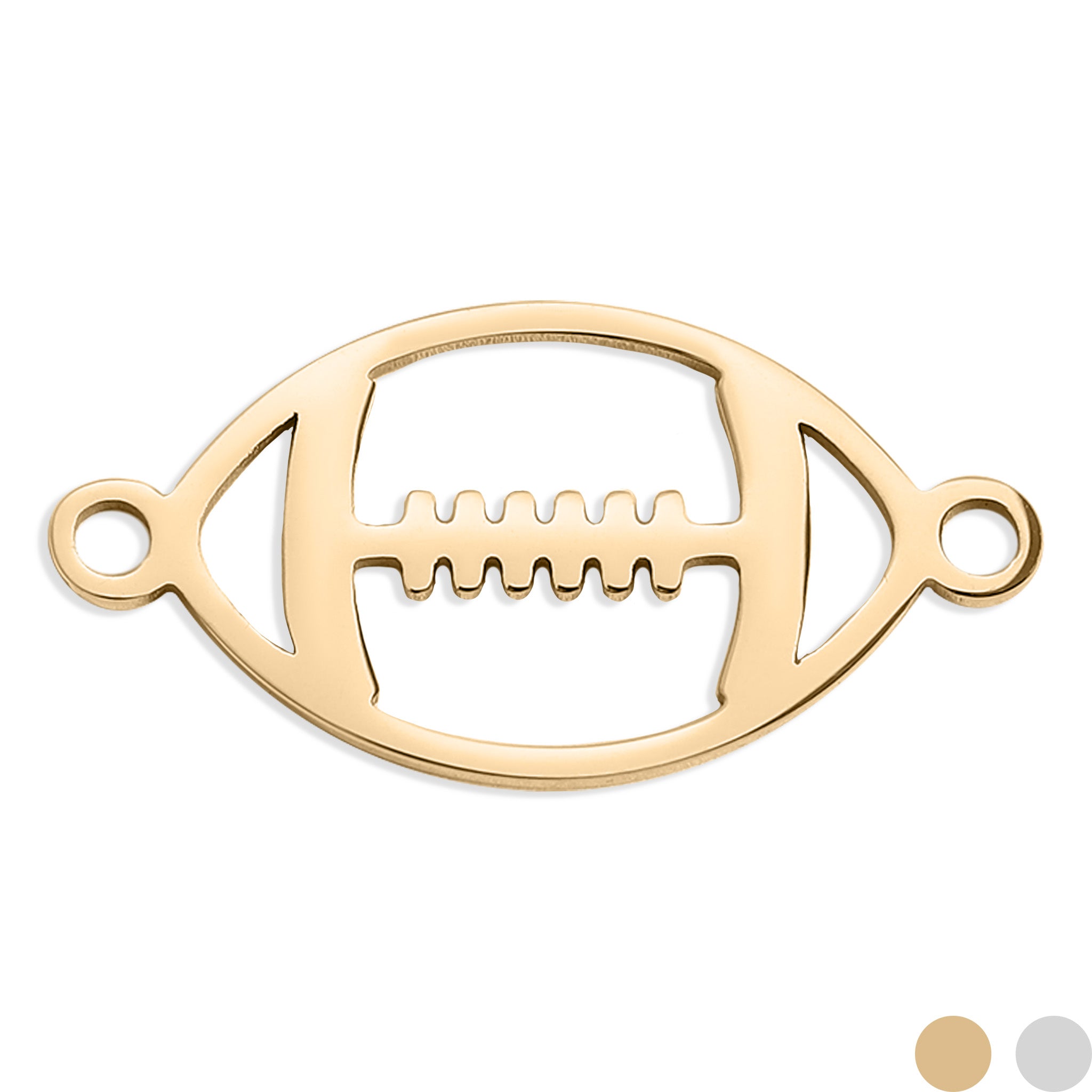 18K Gold PVD Stainless Steel Football Connector Charm / PDL0162、mySite、dreamappss