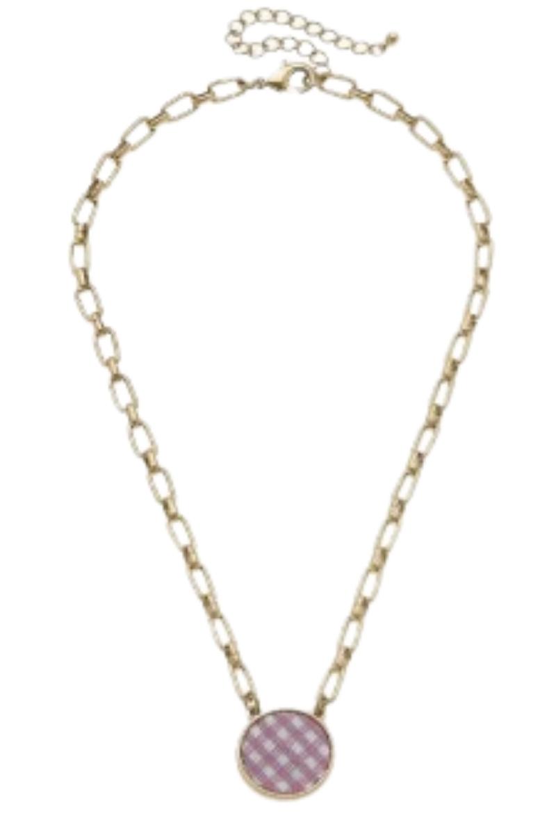 Corrie Gingham Pendant Necklace、mySite、hinf8tx79