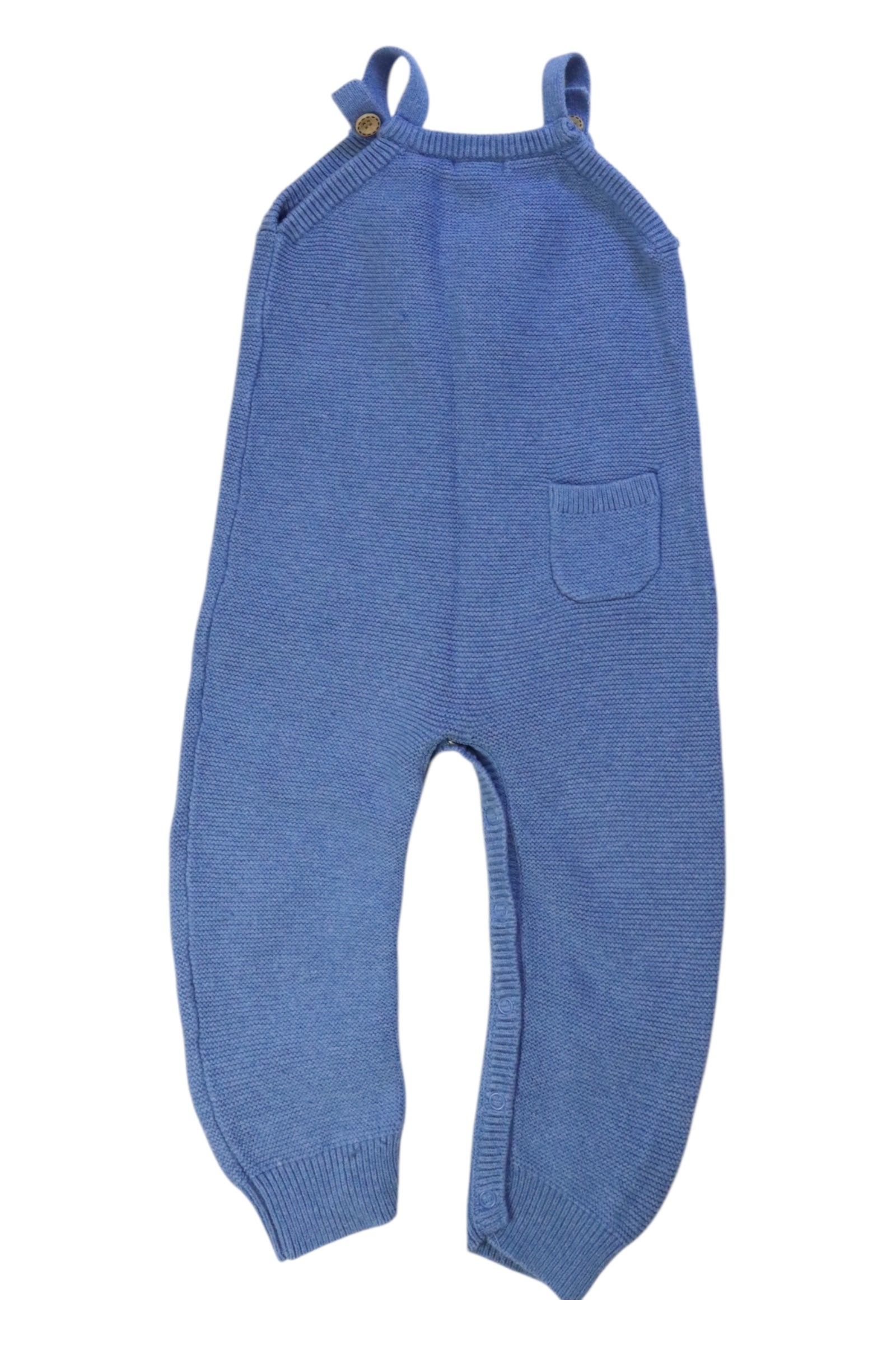 Purebaby Knit Overall With Bear Pocket 12-18M、mySite、g9winljtr