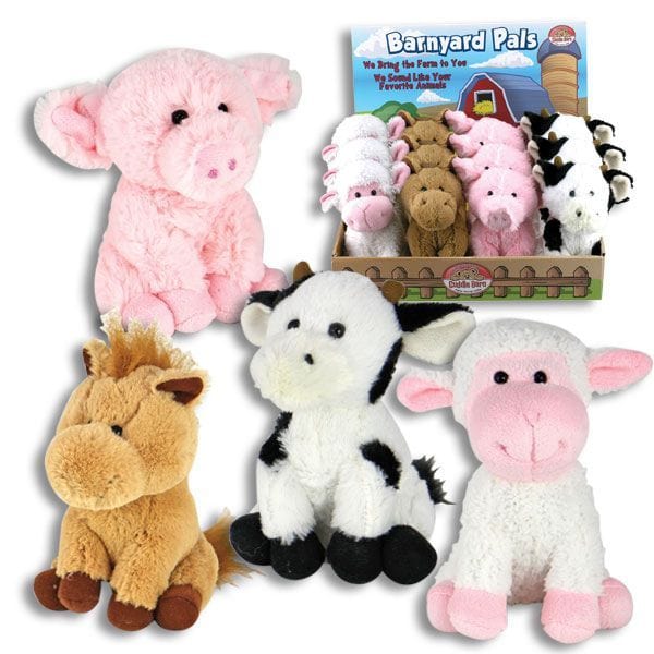 Barn Yard Pals Small Plush Farm Animals that Make Sounds! Pig, Cow, Sheep, Horse *、mySite、g9winljtr