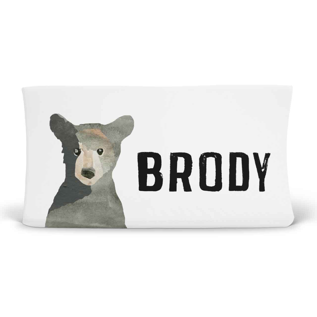  Brody's Bear & Mountain Adventure Personalized Changing Pad Cover、mySite、layawaytickets