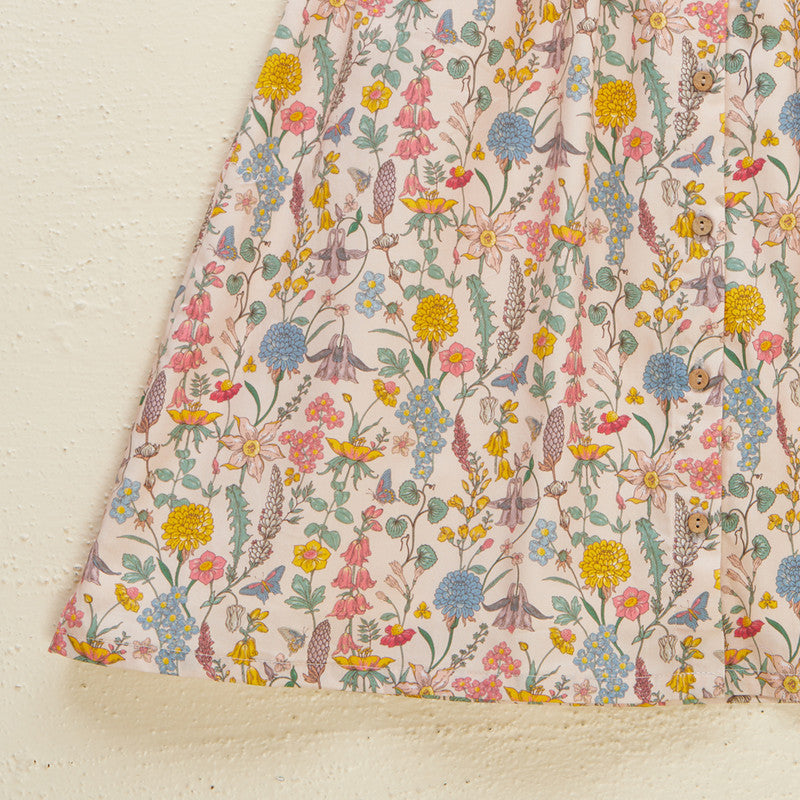 Cotton Satin Floral Dress | Beige、mySite、camillekostekn