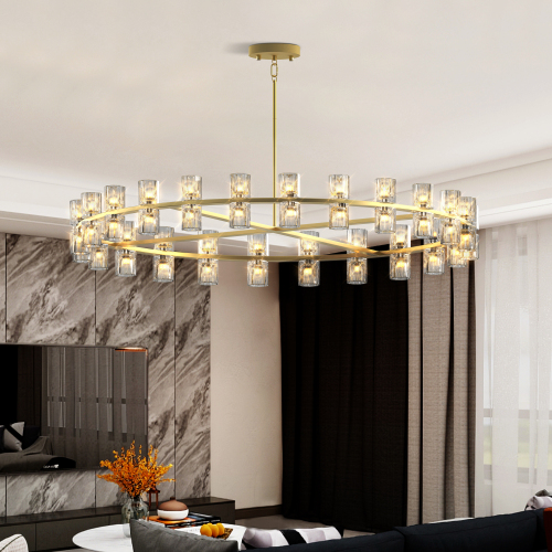 (L005030-D36-P36B/W1340P310778)36 Inches Luxury Chandeliers Crystal Living Room Decorative Lights Simple Modern Dining Room LED Lighting,for Home Decor (Bulbs Included)、、eastwooduniform