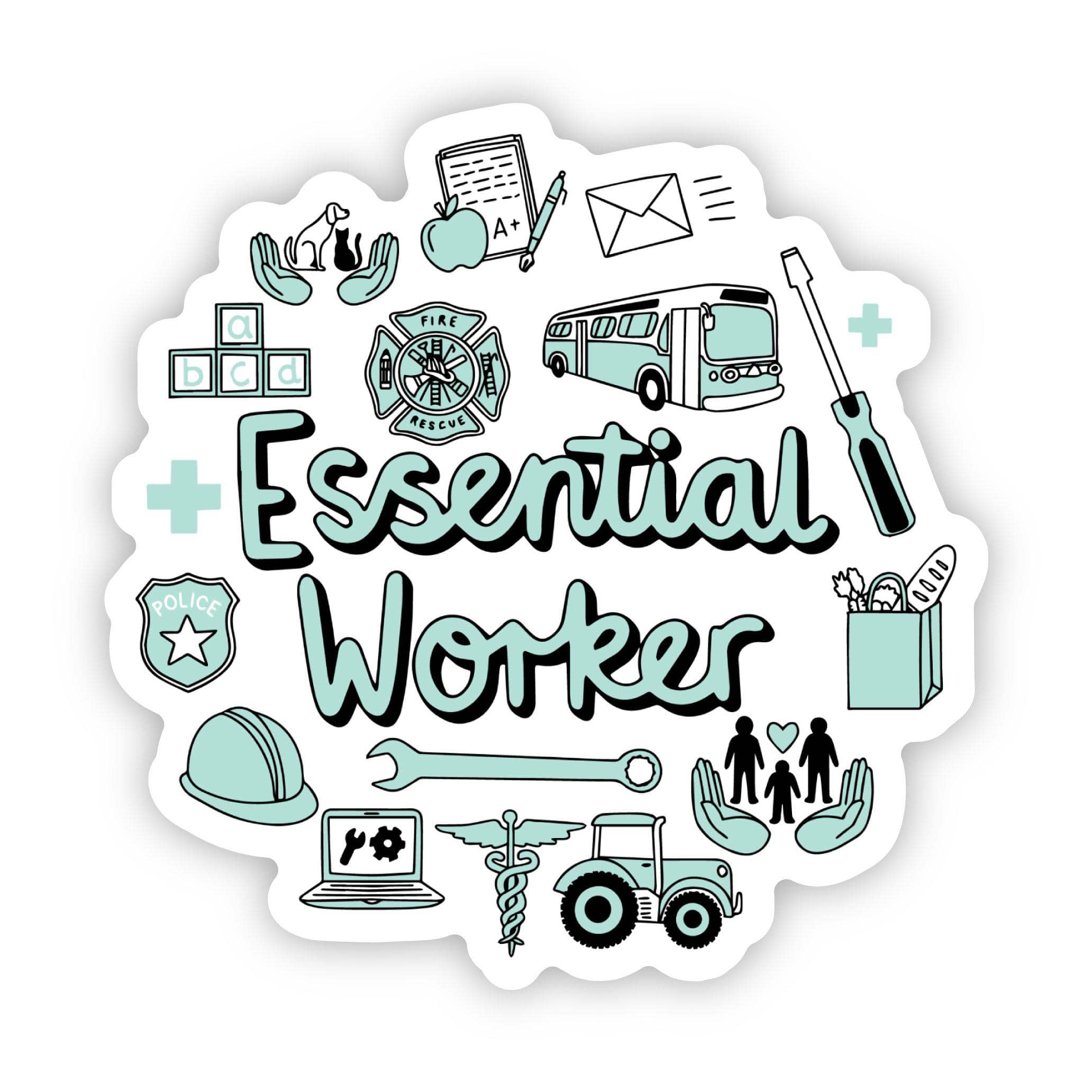  Essential Worker Sticker、mySite、elrpsem3k
