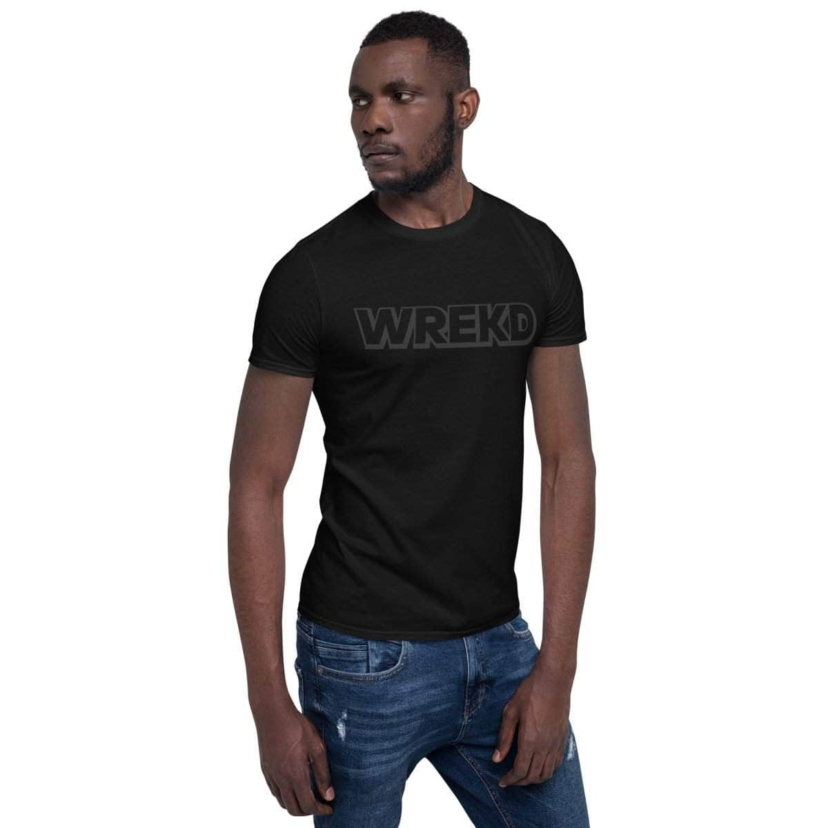  WREKD Black on Black Short-Sleeve Unisex Tee、mySite、merchandisen
