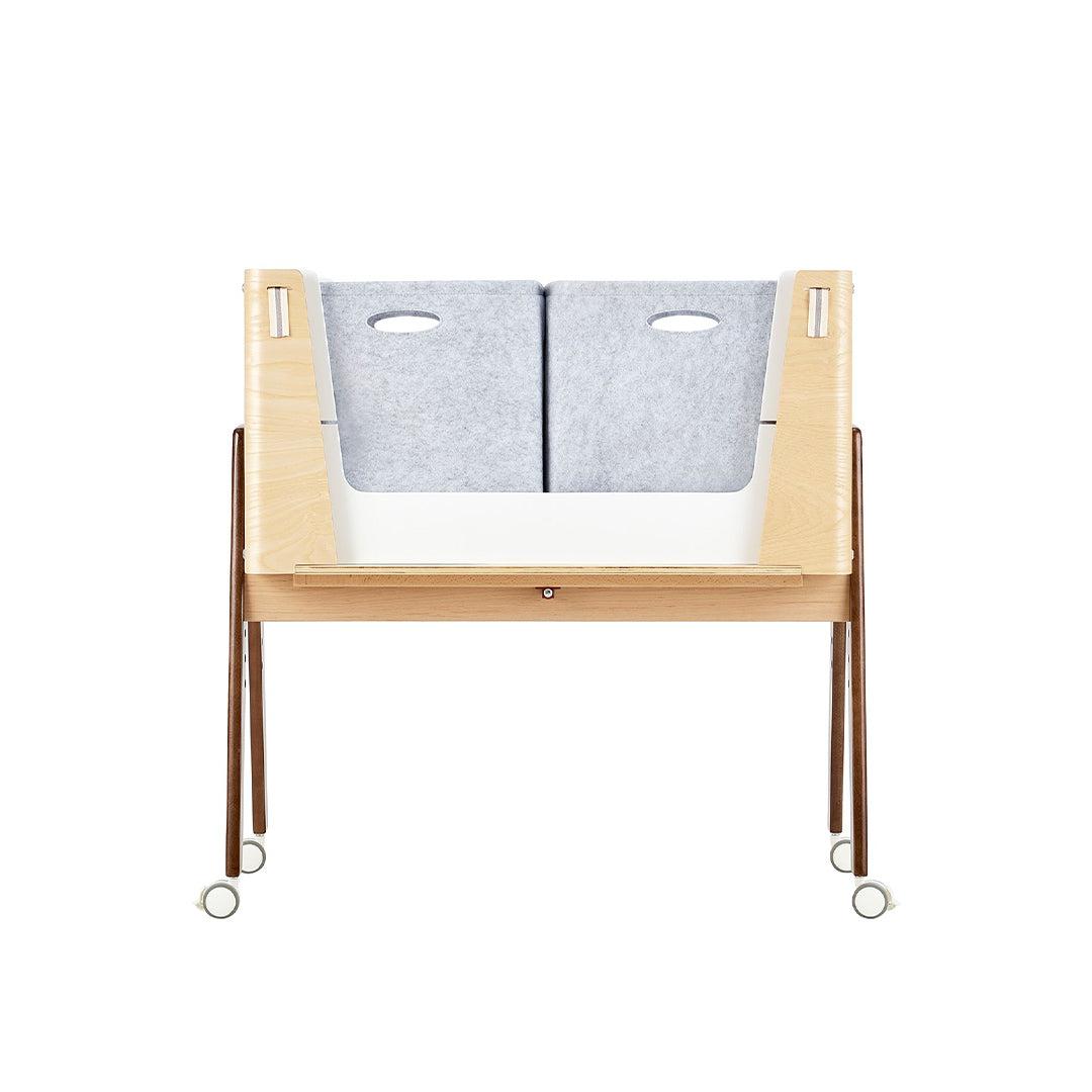  Gaia Baby Hera Cot Bed + Bedside Crib Two Piece Bundle - Natural + Walnut、mySite、merchandisen