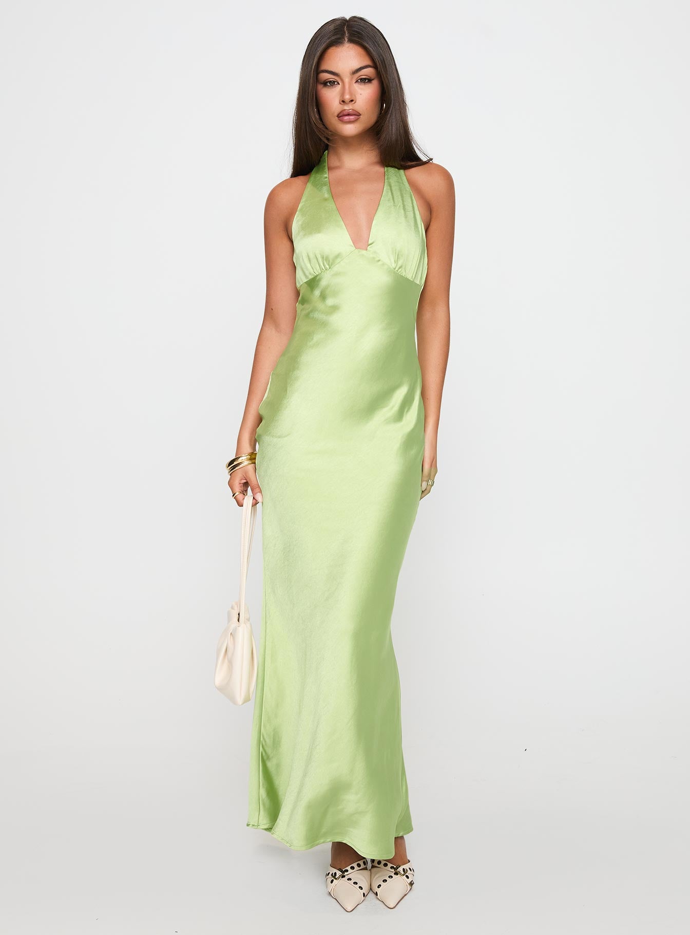 Gloriana Halter Maxi Dress Green、mySite、solidvoid