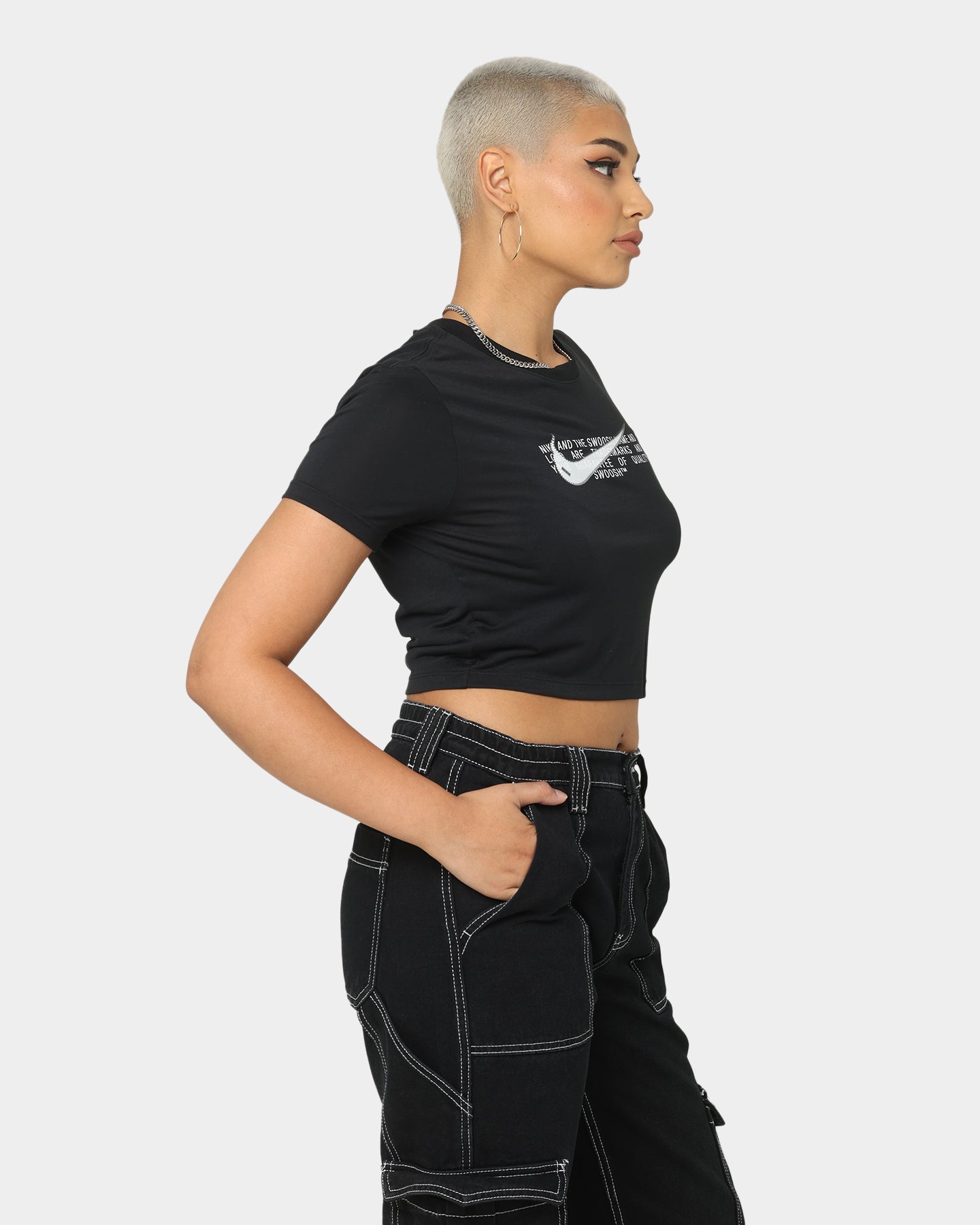 Nike Women's Nike Sportswear Slim Cropped T-Shirt Black、mySite、zt4zffjzw