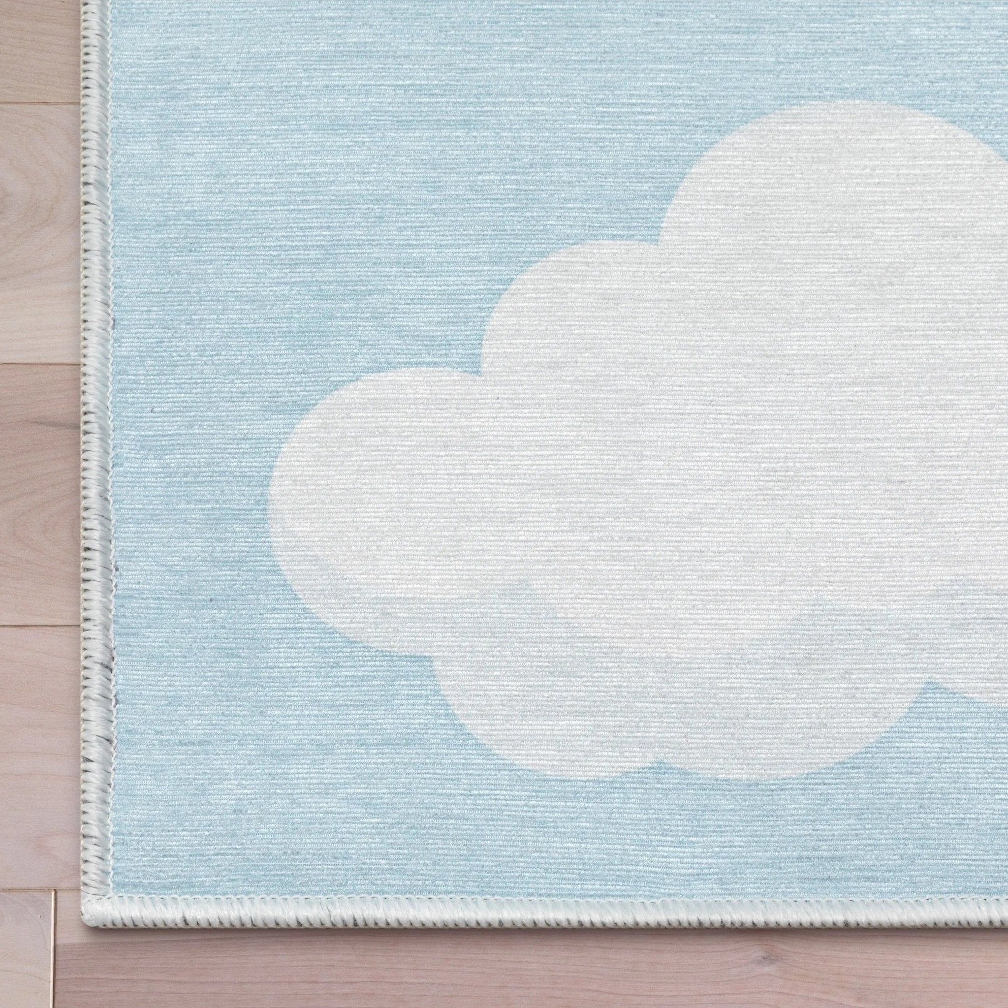 Cloud 9 Modern Blue Kids Flat-Weave Rug、mySite、gigharbornorthrealestate