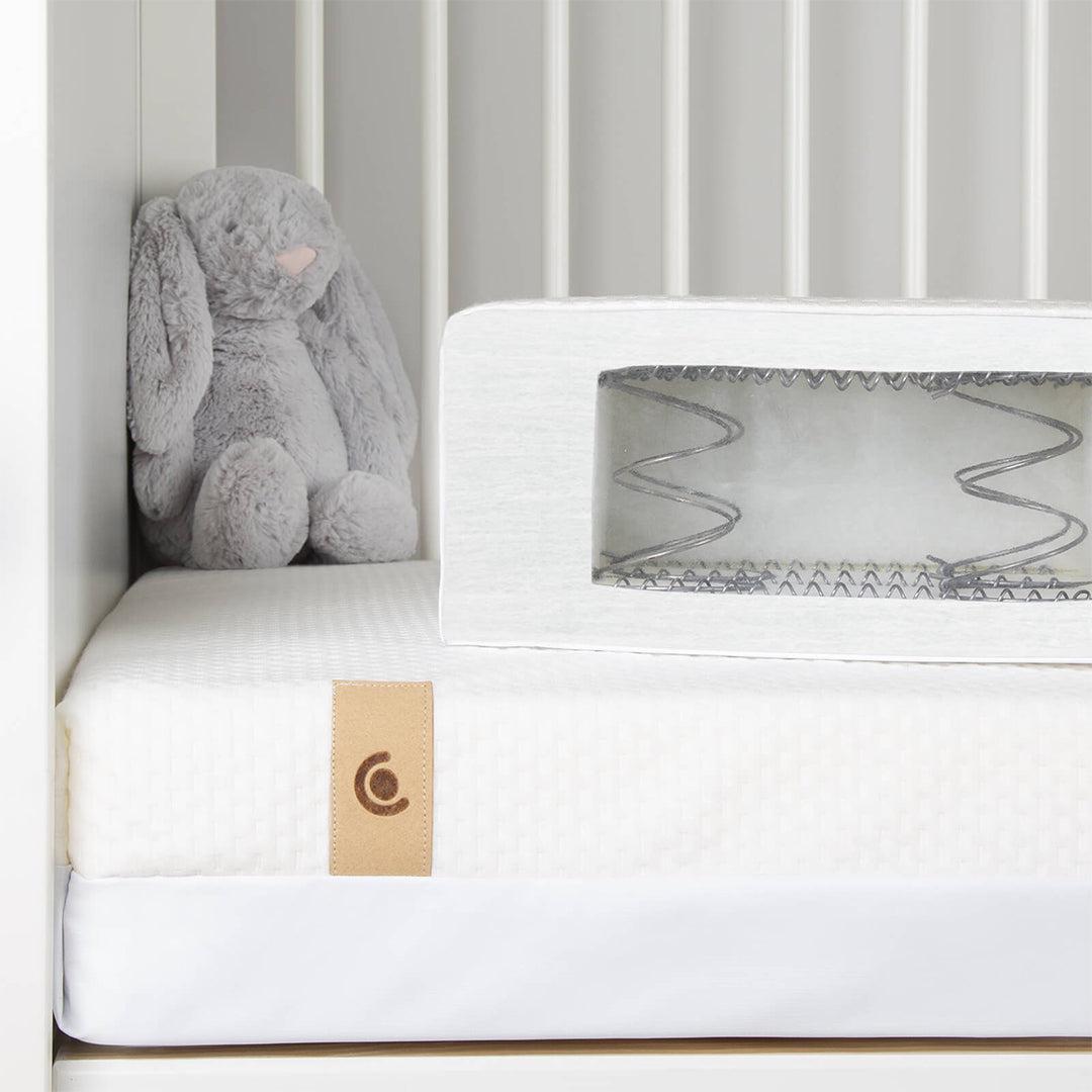  CuddleCo Harmony Hypo Allergenic Bamboo Sprung Cot Bed Mattress - White、mySite、merchandisen