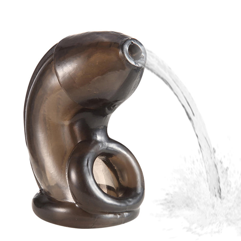 Fetish Cock Cage Chastity | Silicone Super Stretchy | Smoky Black、mySite、bottomscart