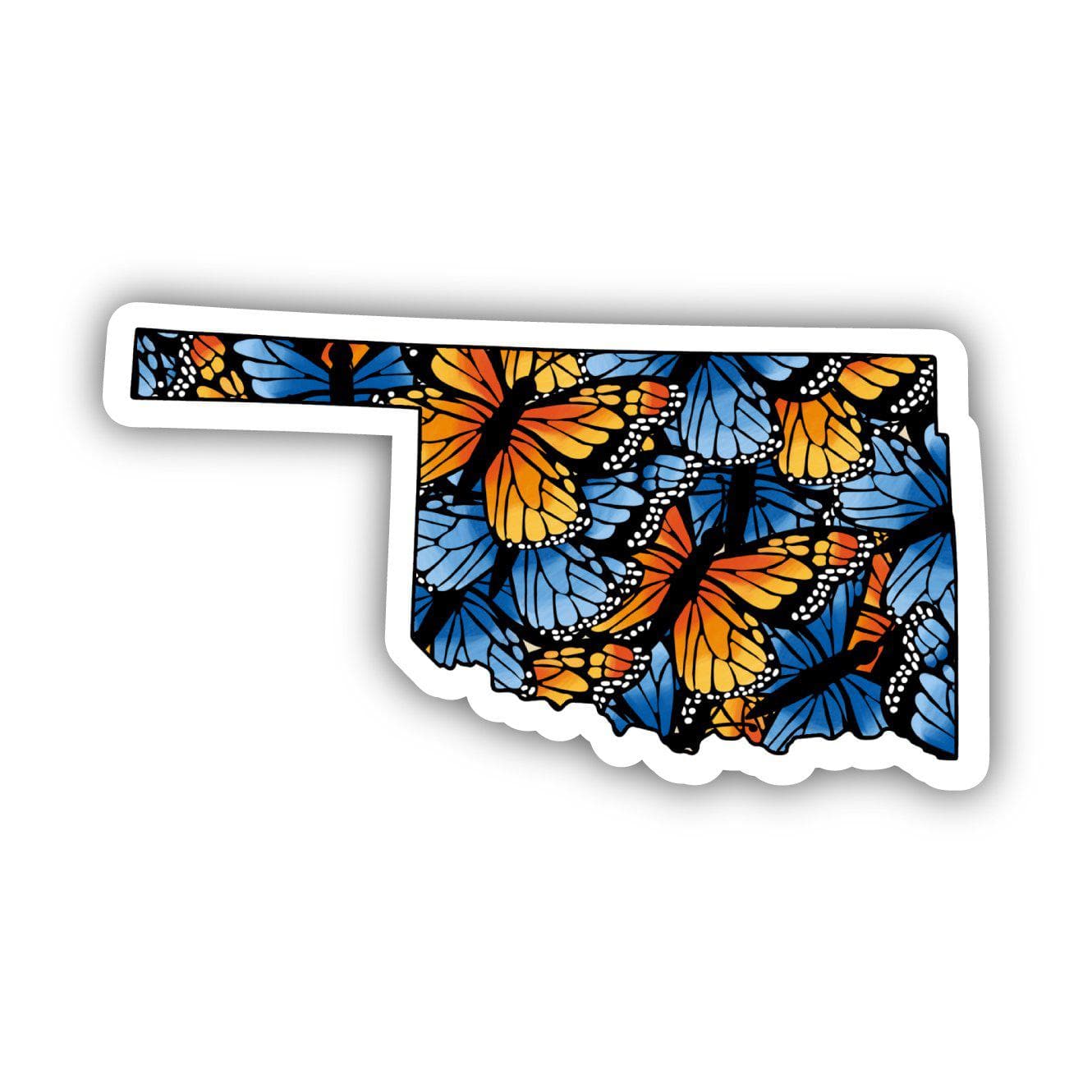  Oklahoma Butterfly Pattern Sticker、mySite、elrpsem3k