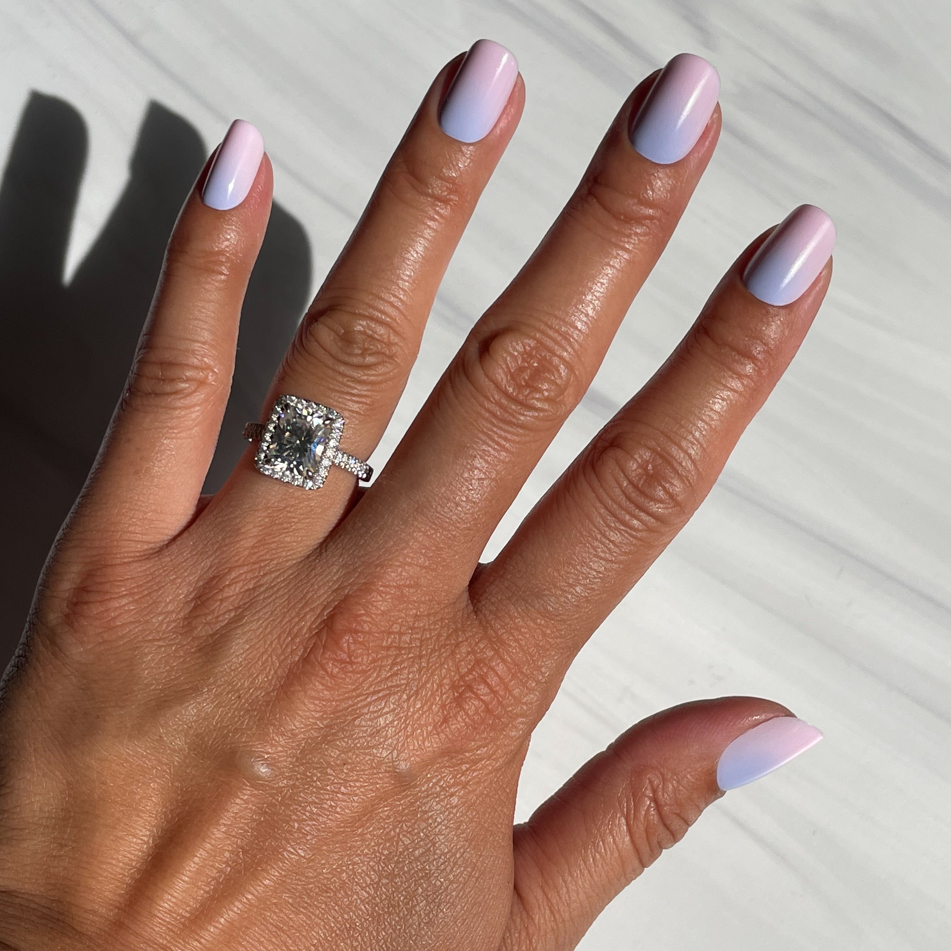 Lavender Dream Gradient | Squoval | Short、mySite、solidvoid