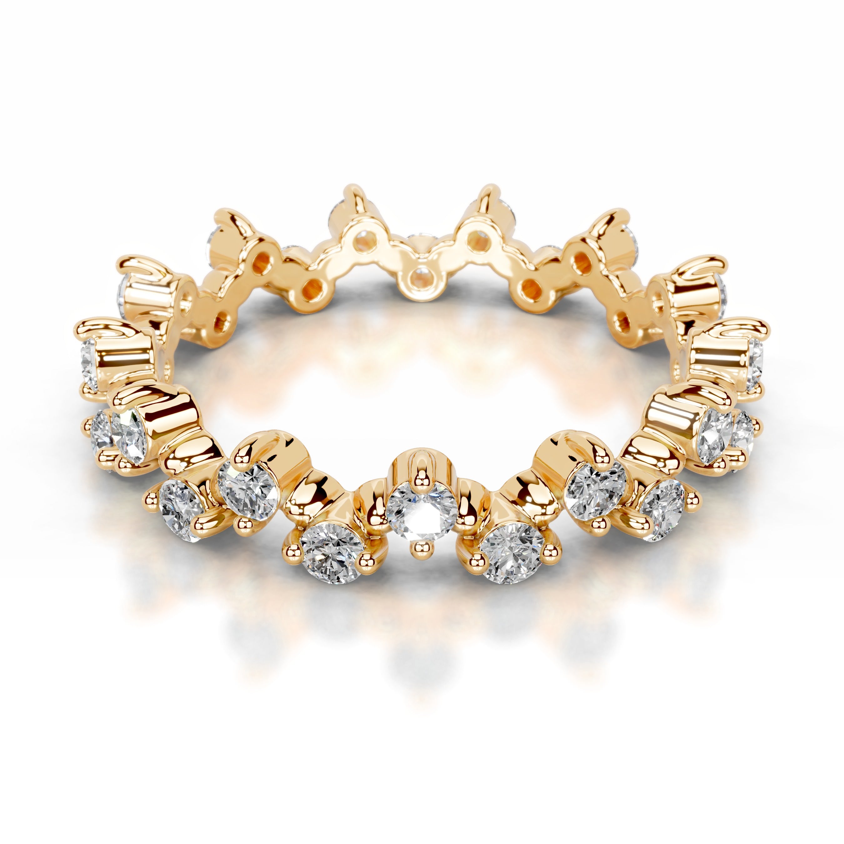 Wren Lab Grown Diamond Wedding band - 18K Yellow Gold、mySite、hinf8tx79