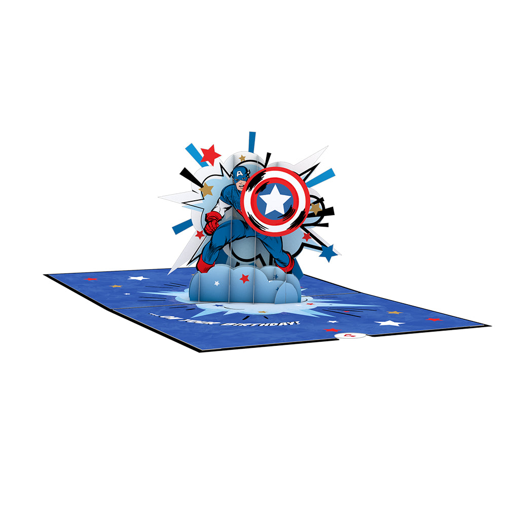 Marvel's Avengers Captain America Birthday Pop-Up Card、mySite、solidvoid