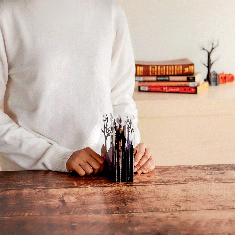 Enchantingly Eerie Halloween Village Loooooong Card™ (Expands to 2 feet)、mySite、solidvoid