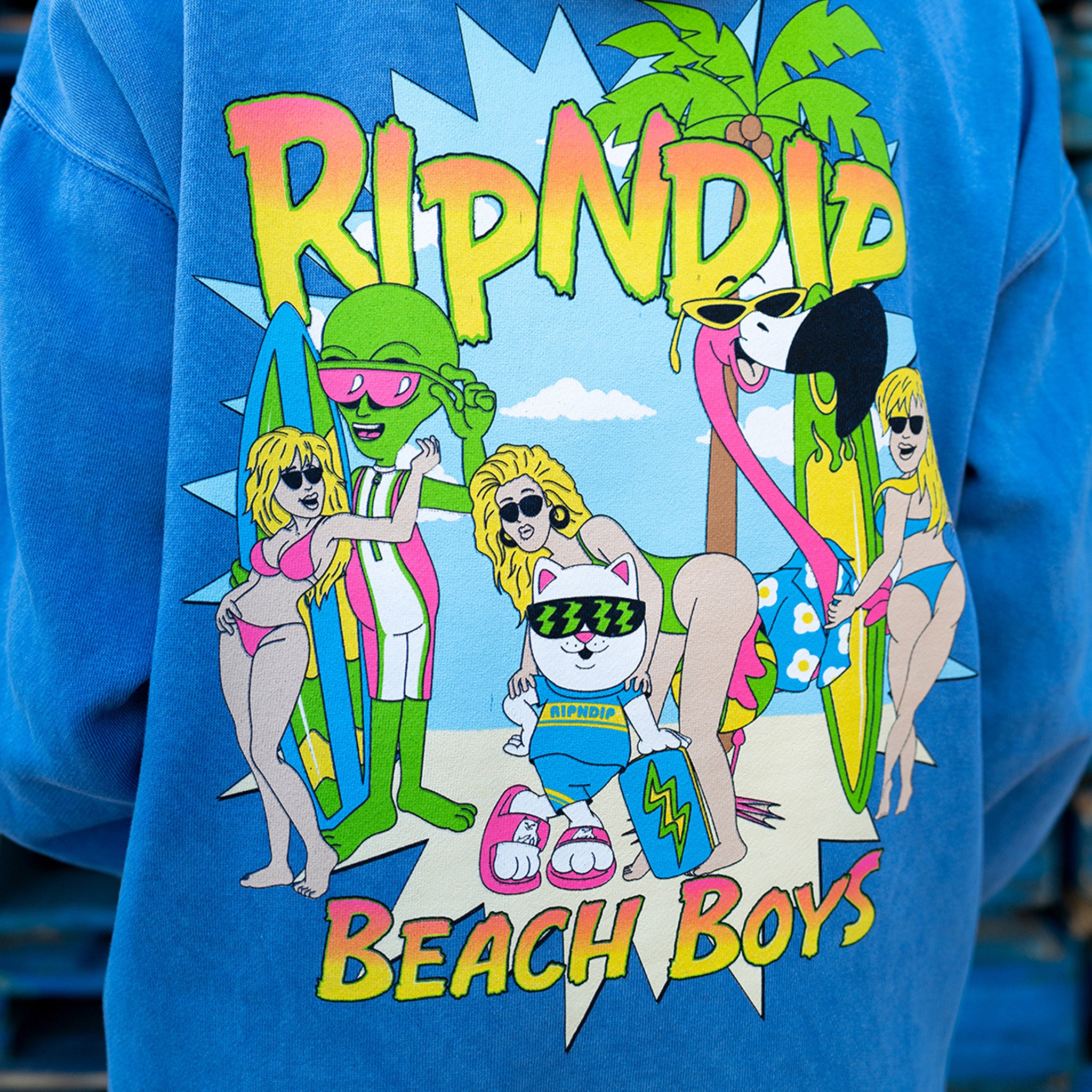  Beach Boys Hoodie (Periwinkle Mineral Wash)、mySite、merchandisen