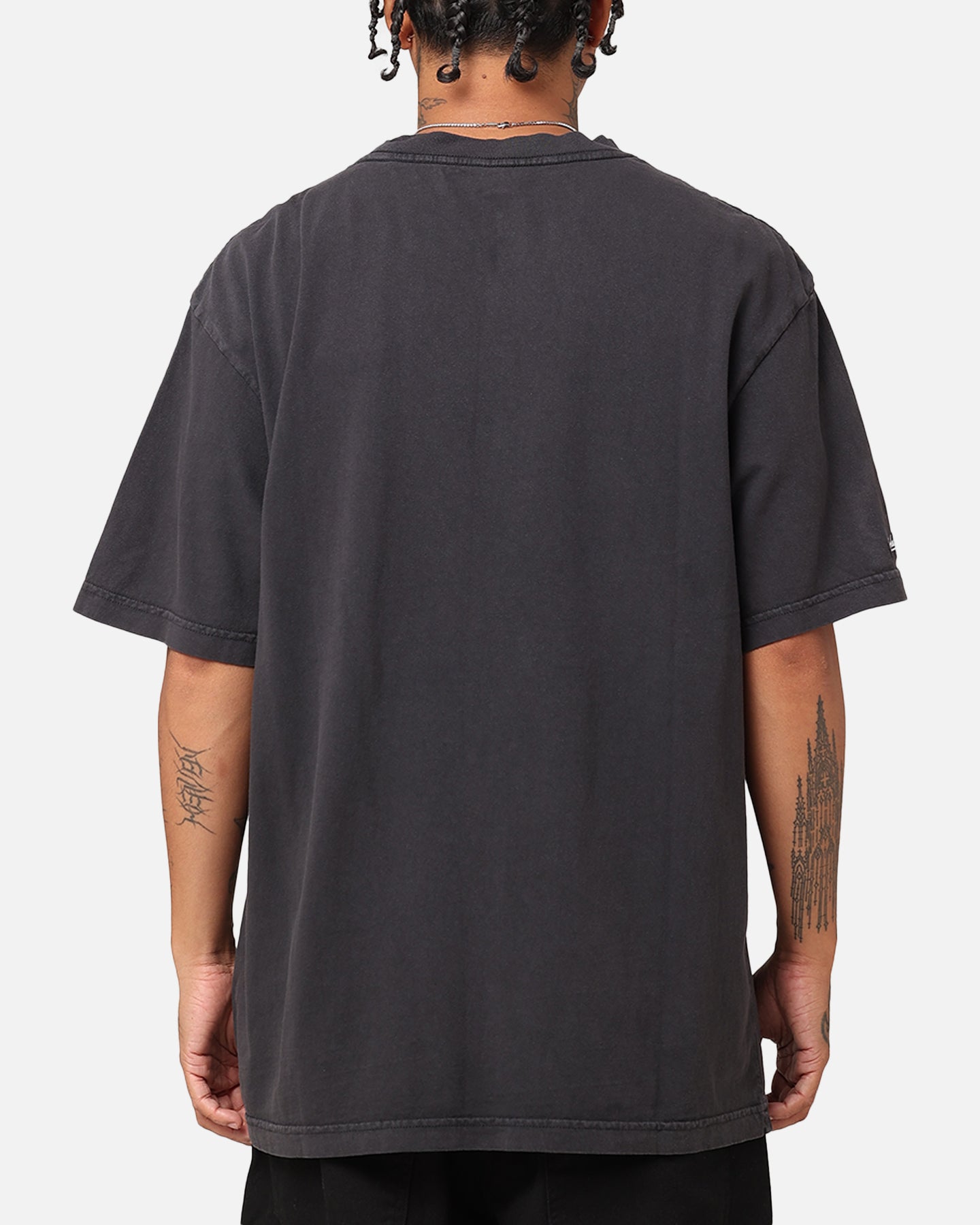 Mitchell & Ness Charlotte Hornets Ice Blue Logo T-Shirt Faded Black、mySite、zt4zffjzw