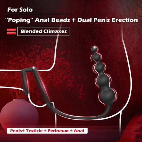 Remote Vibrating Cock Ring with Plug