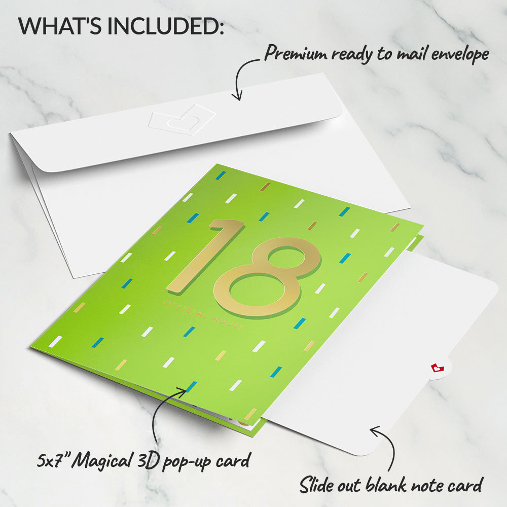 Official Adult 18th Birthday Pop-Up Card、mySite、solidvoid