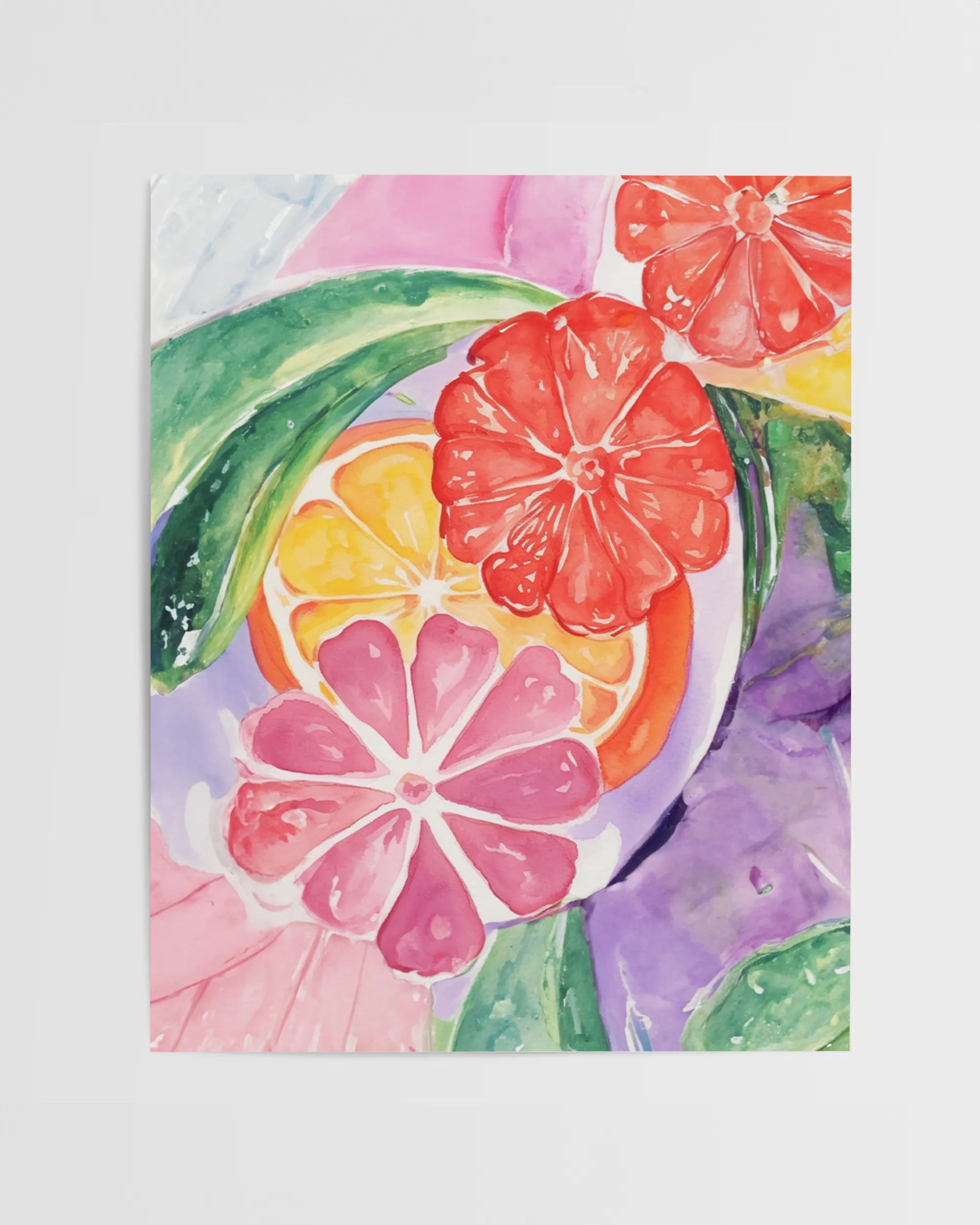 Colorful Garden Watercolor Art Print、mySite、gigharbornorthrealestate