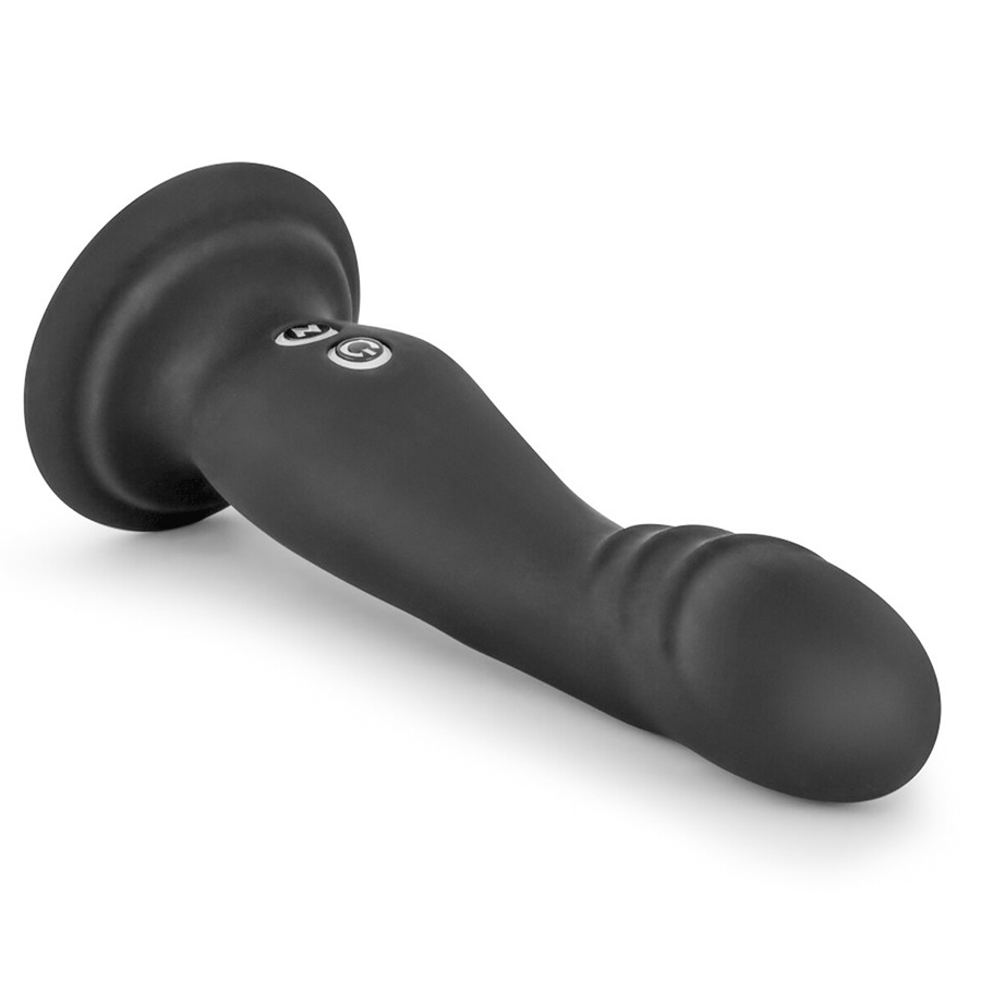 Impressions N1 Black Vibrating Silicone Anal Dildo with Suction Cup by Blush Novelties、mySite、bottomscart
