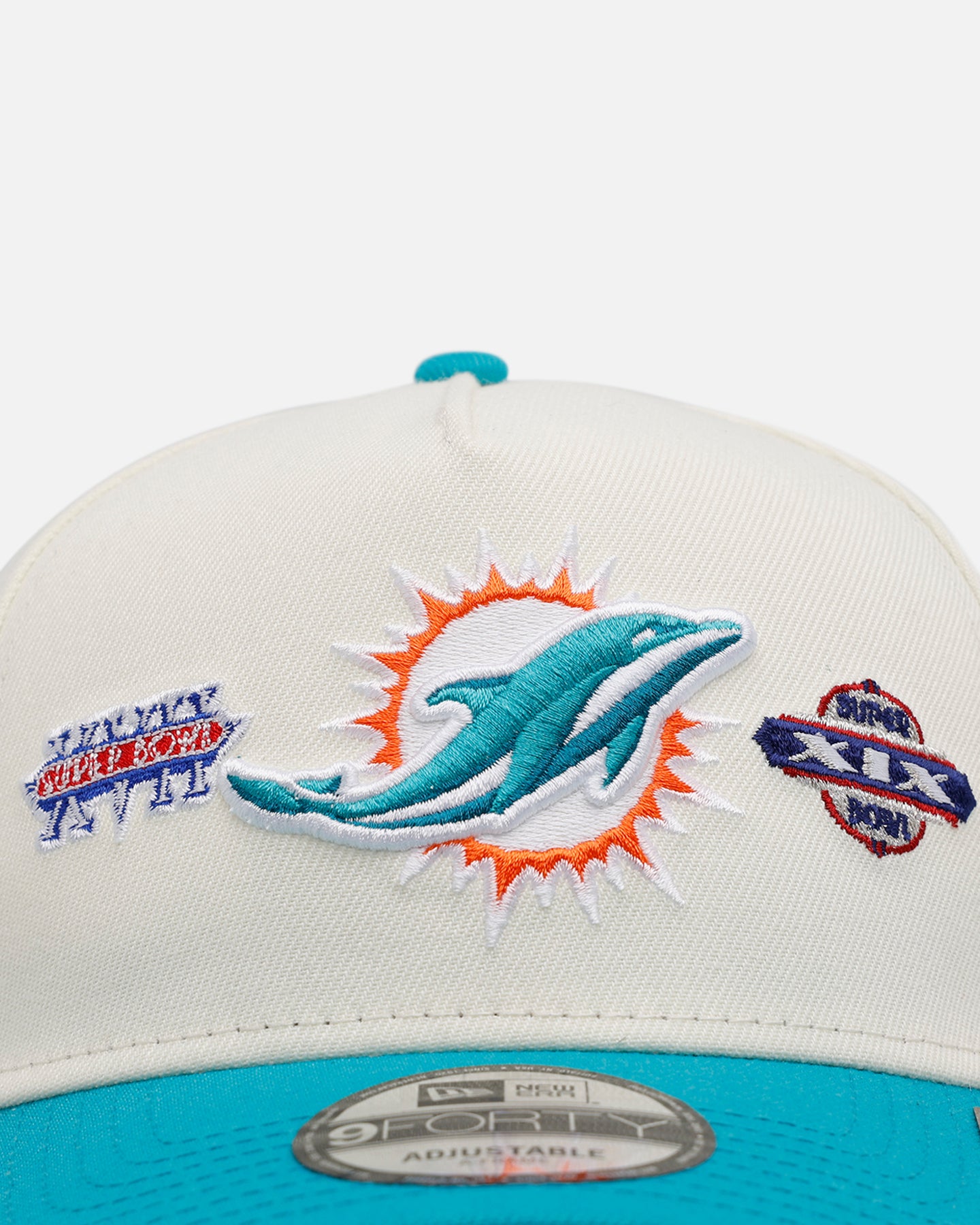 New Era Miami Dolphins 'Super Bowl Logos' 9FORTY A-Frame Snapback Chrome、mySite、zt4zffjzw
