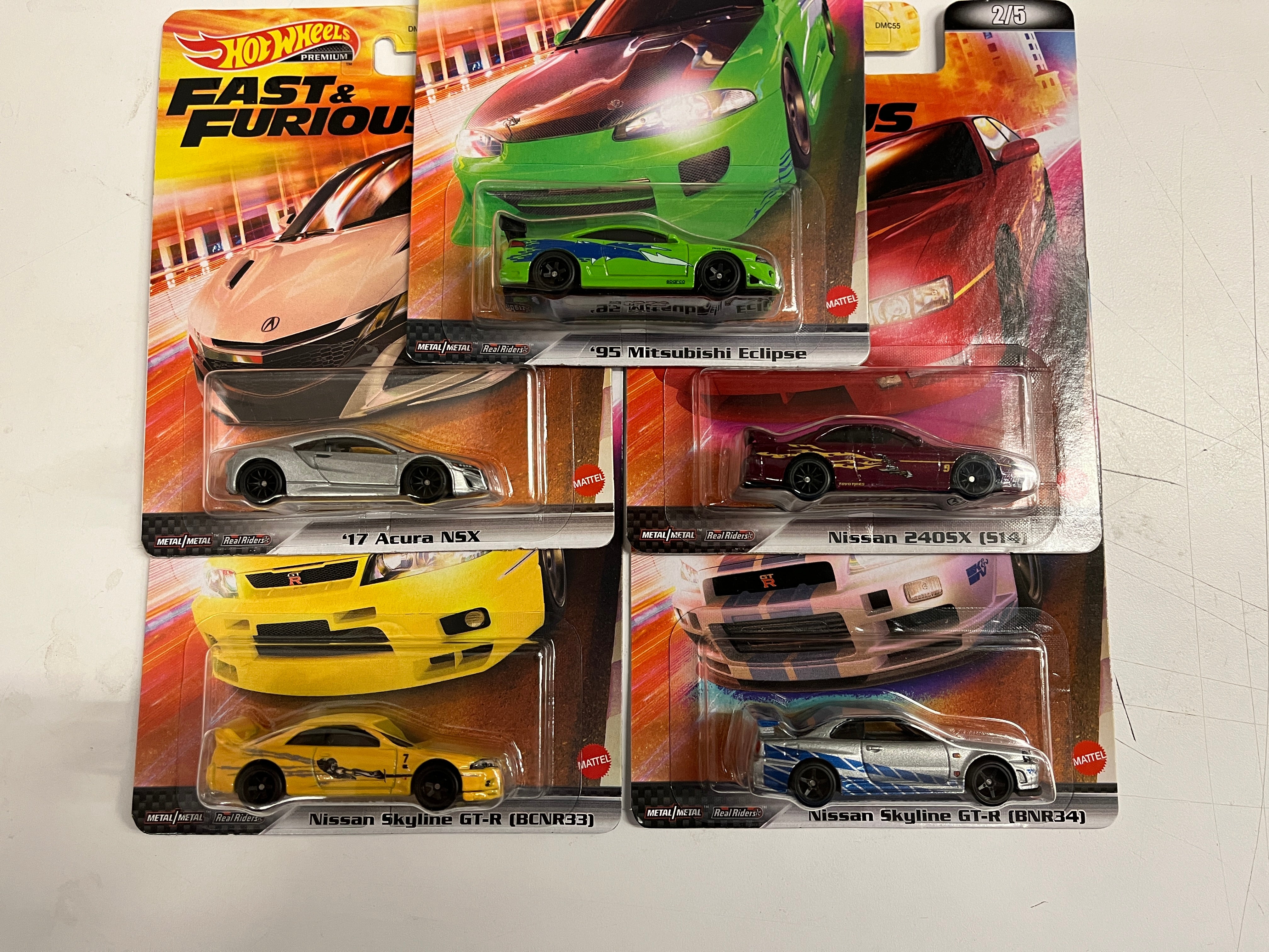 5 Car Set Furious * 2022 Hot Wheels Premium Fast & Furious Yellow Cards、mySite、hgirdovlk